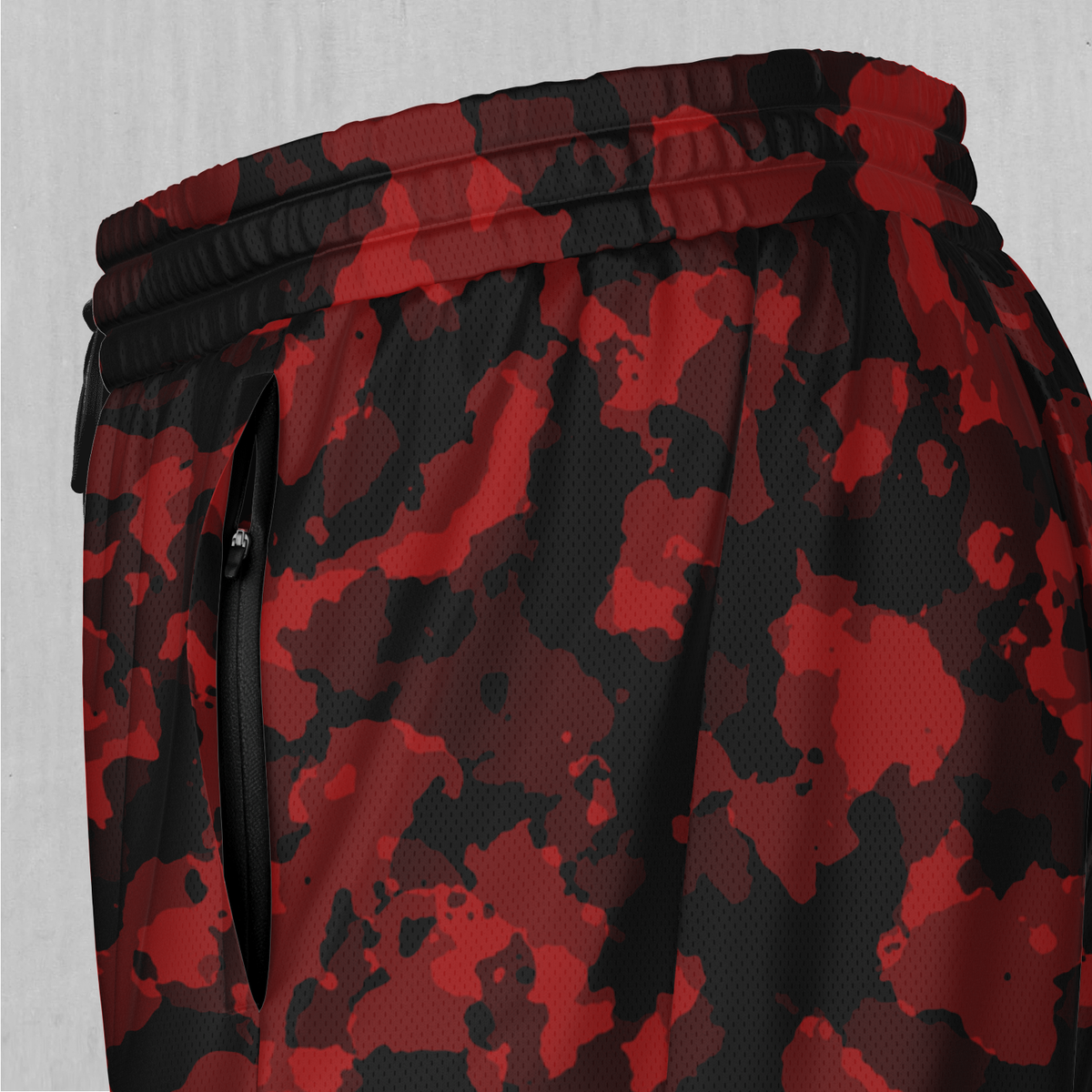 Cardinal Red Camo Men's 2 in 1 Shorts