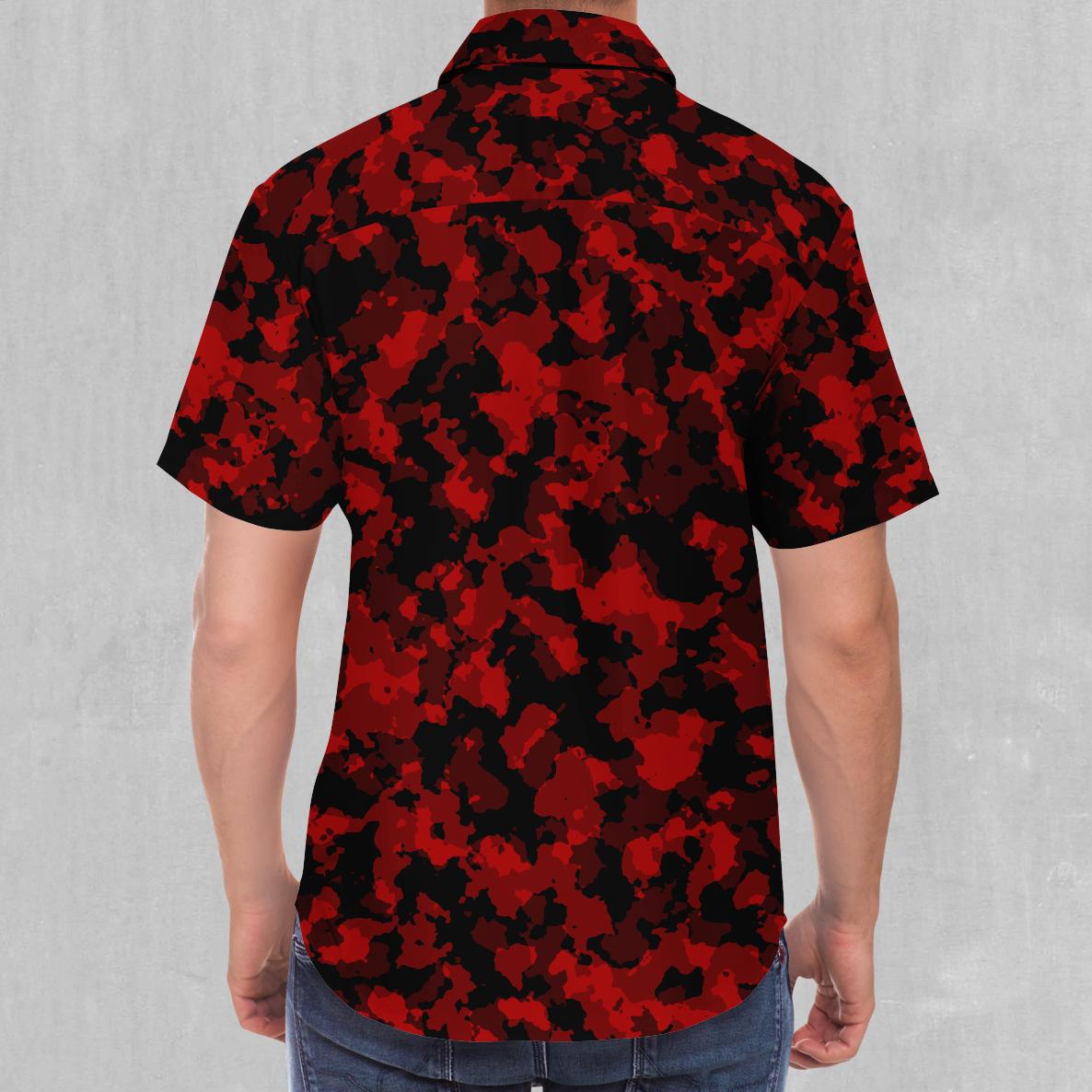 Cardinal Red Camo Button Down Shirt