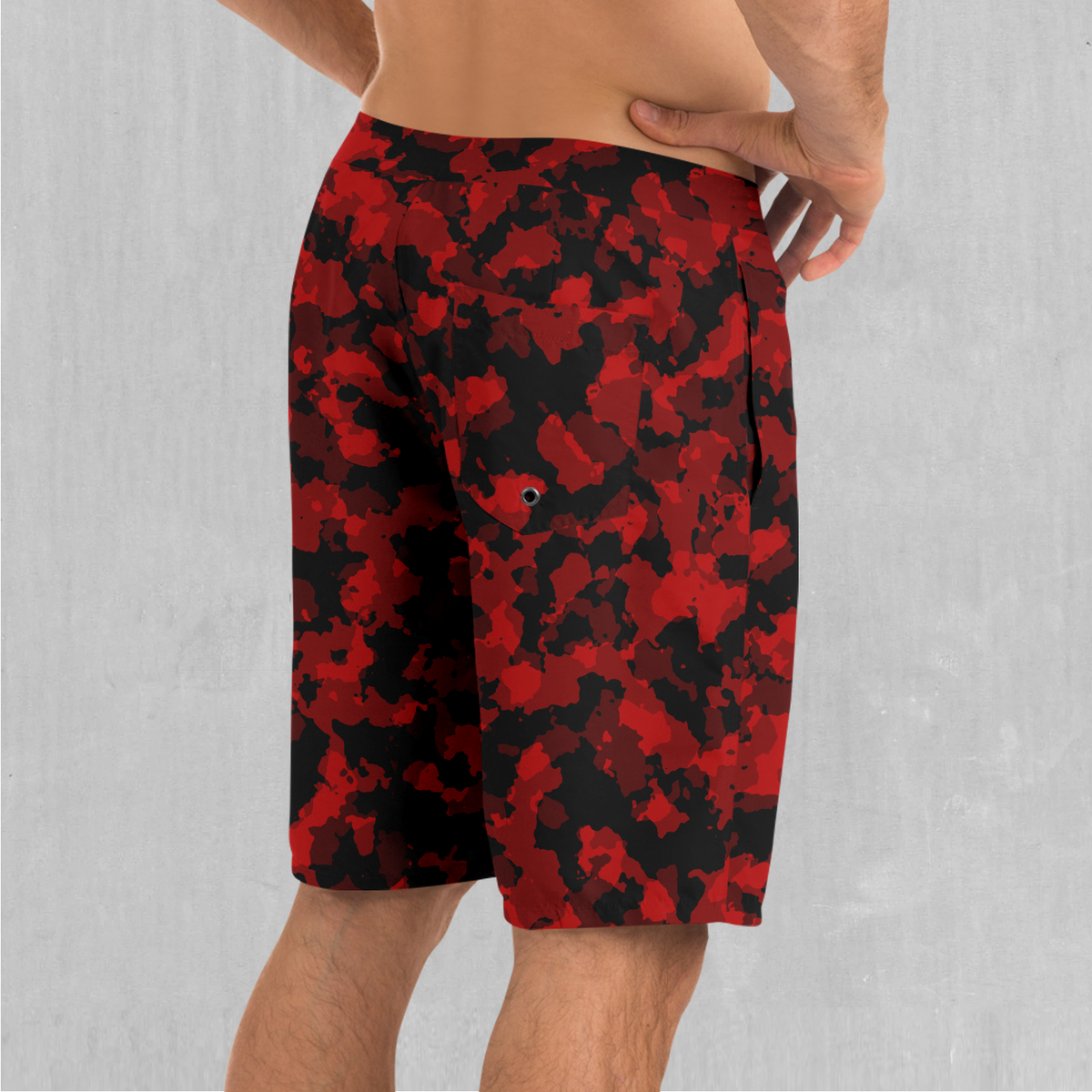 Cardinal Red Camo Board Shorts