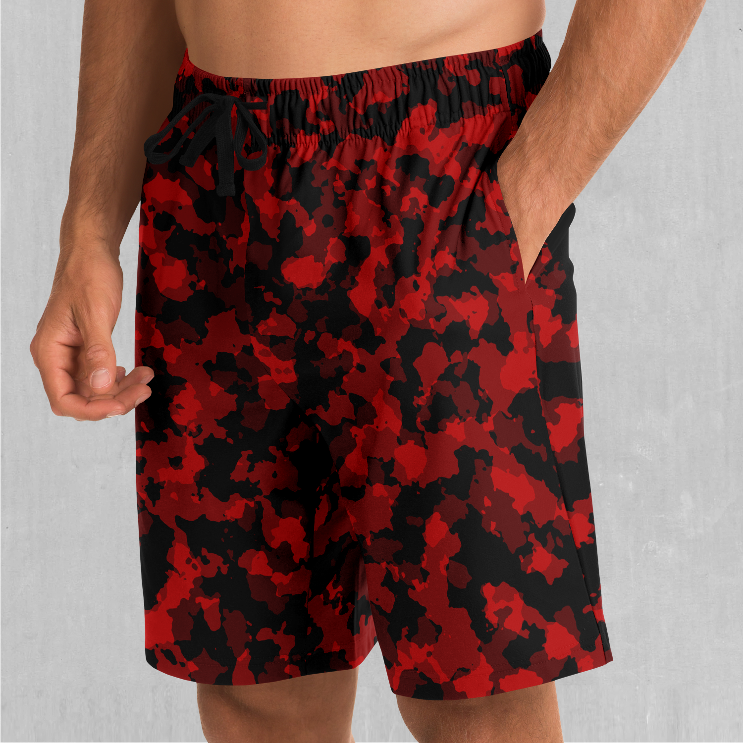 Red 2024 camo shorts