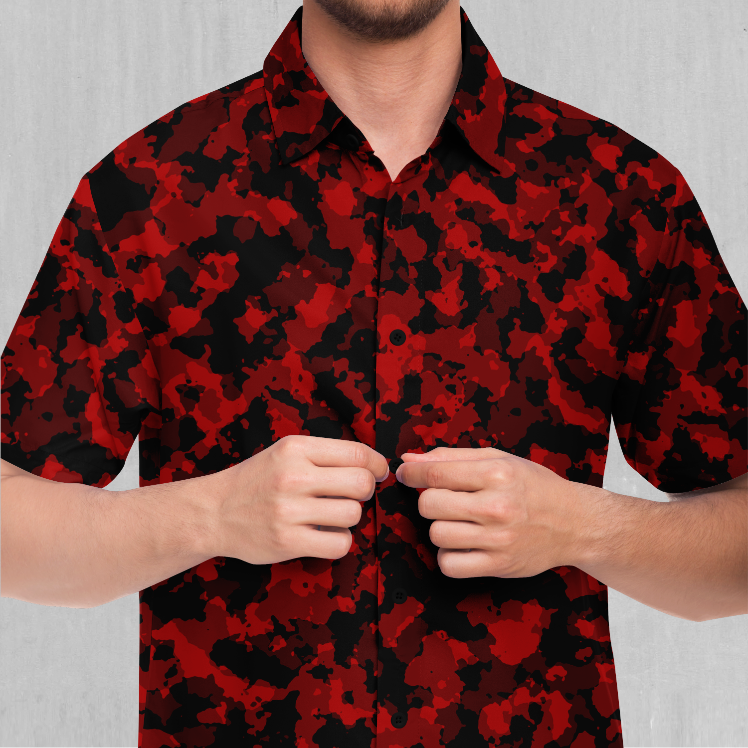 Cardinal Red Camo Button Down Shirt | Festival Button Down Shirts | - Azimuth Clothing Cardinal Red Camo Button Down Shirt | Festival Button Down Shirts | - Azimuth Clothing