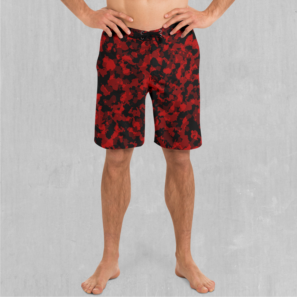 Cardinal Red Camo Board Shorts
