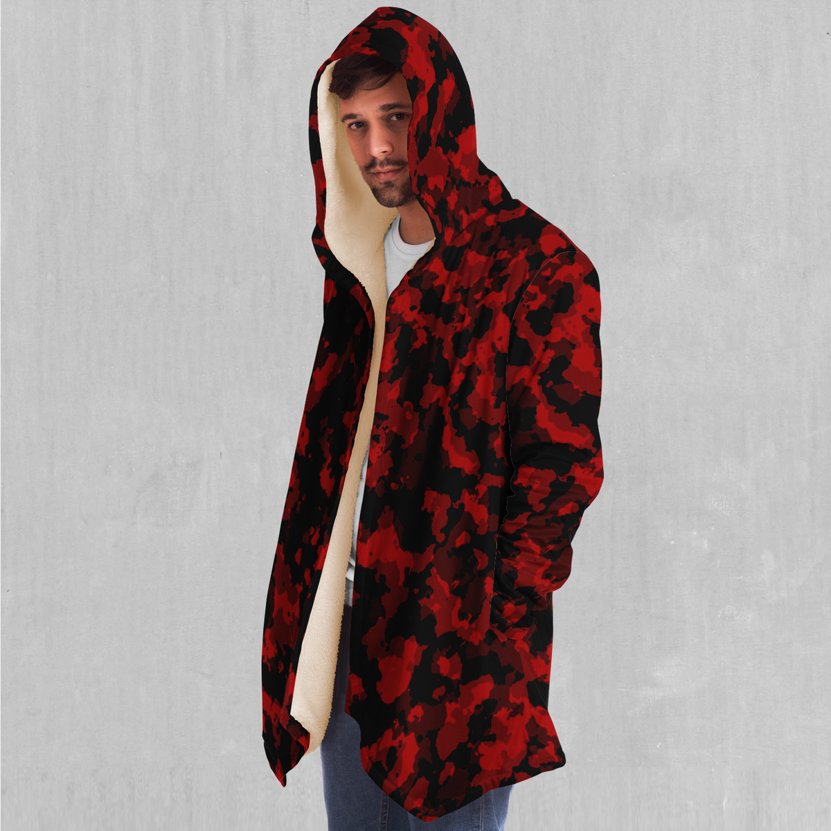 Cardinal Red Camo Cloak