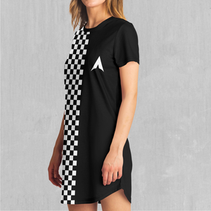 Checkerboard T-Shirt Dress