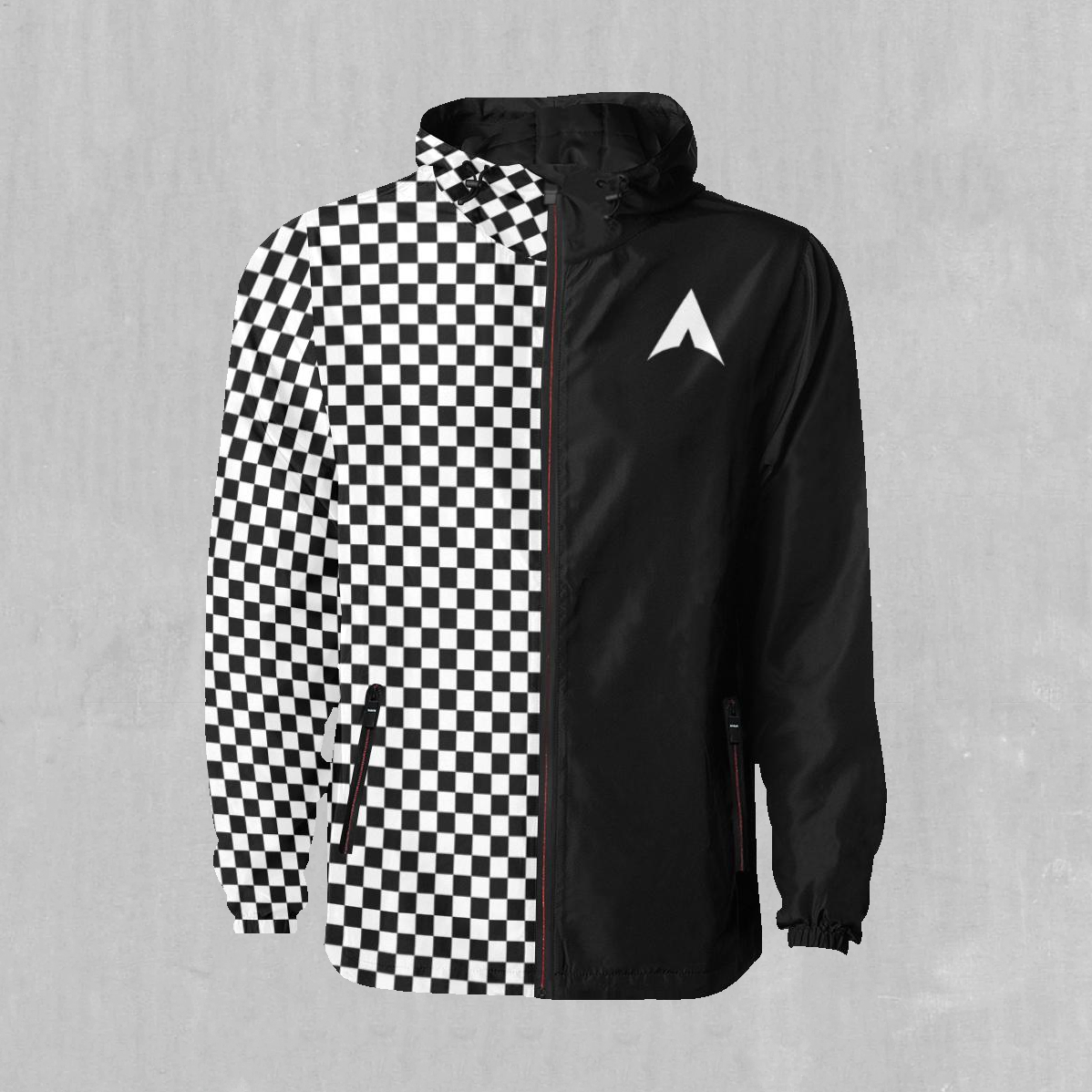 Checkered windbreaker hotsell