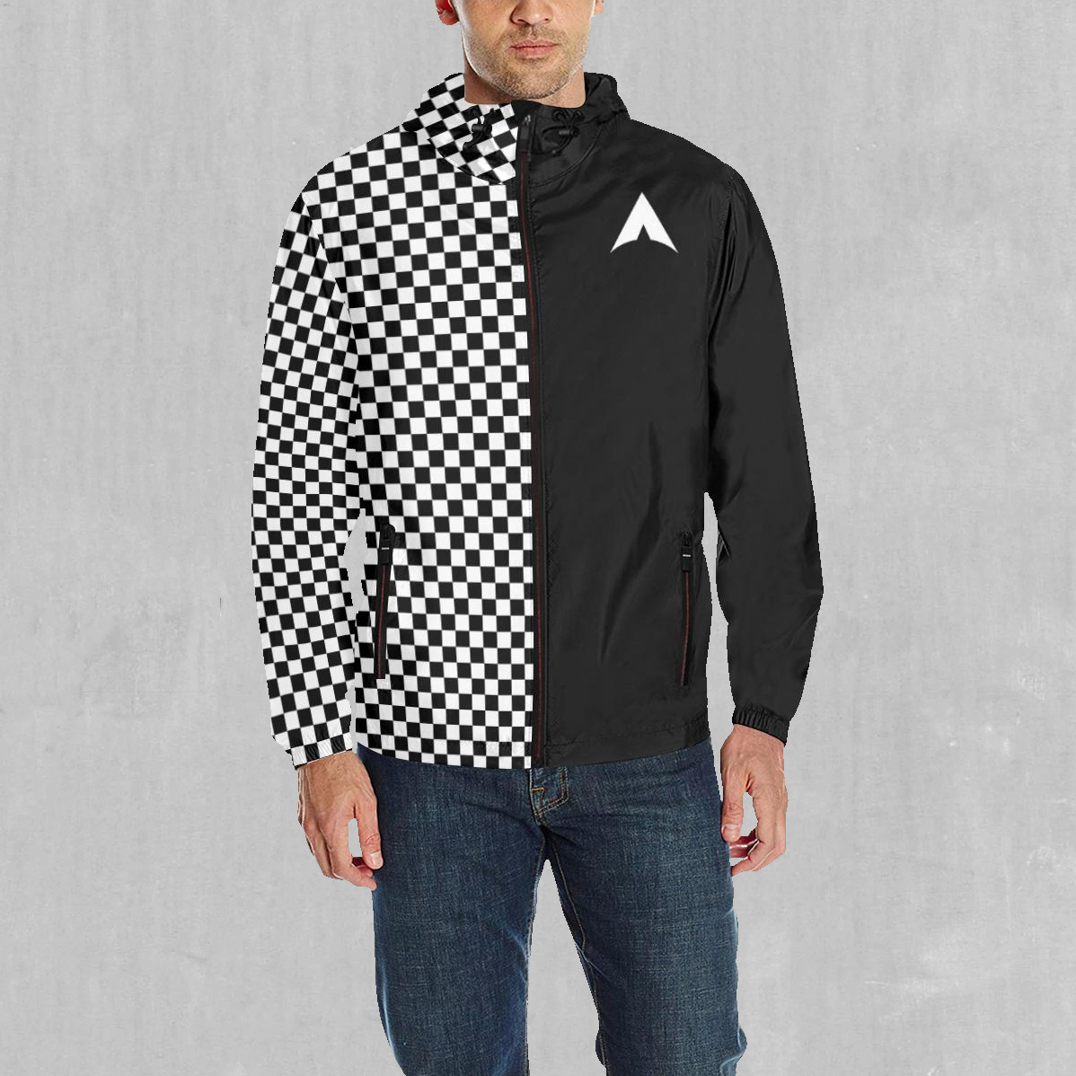 Checkerboard windbreaker discount