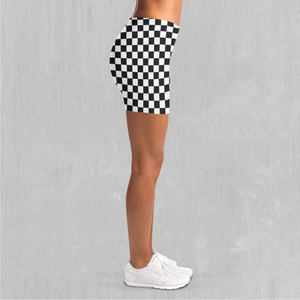 Checkerboard Yoga Shorts