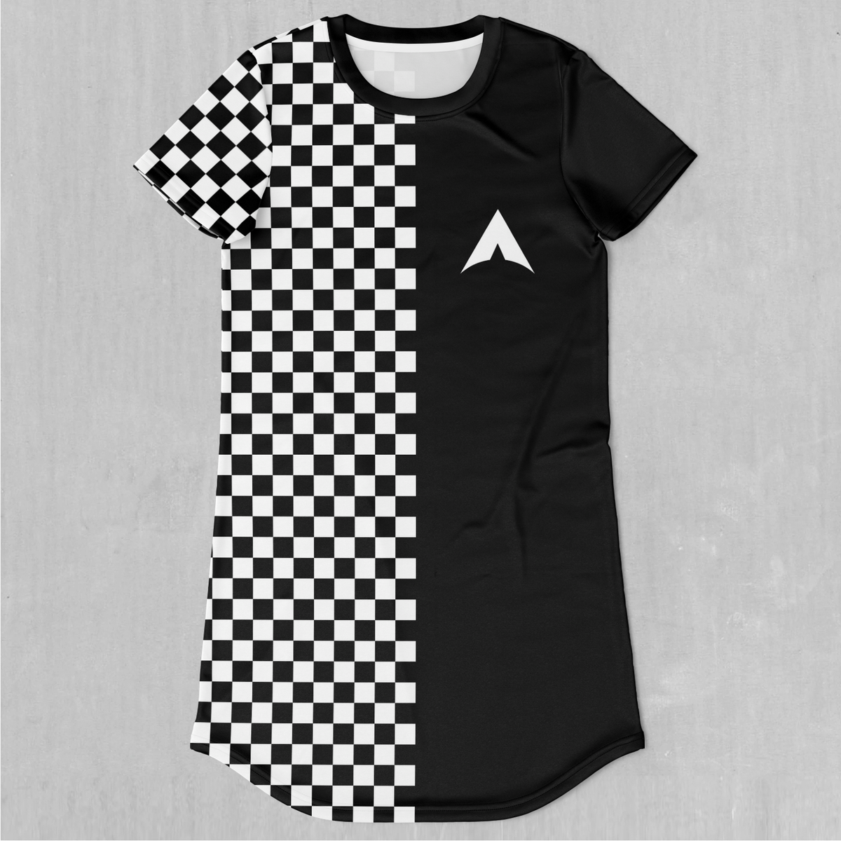 Checkerboard T-Shirt Dress