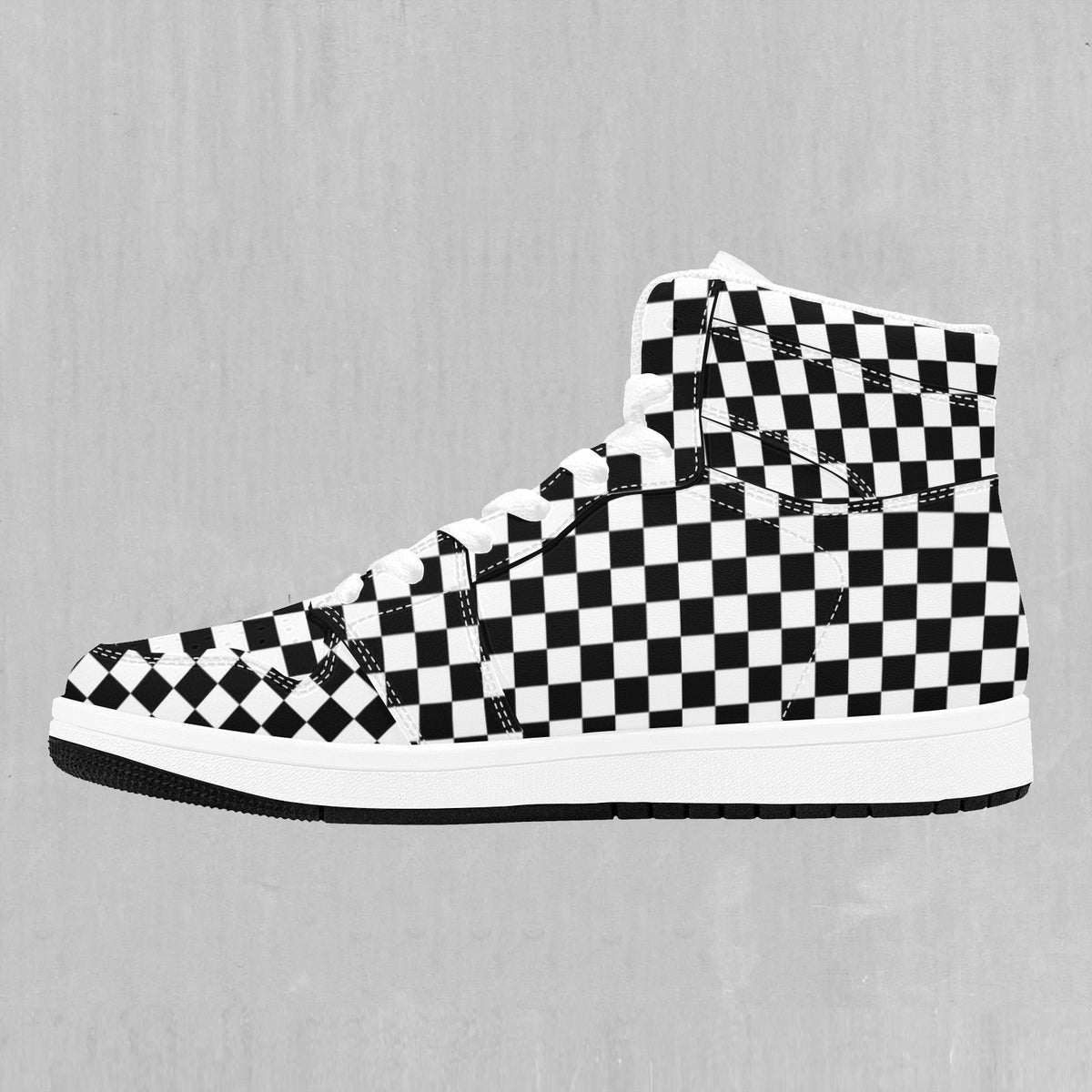 Checkerboard High Top Sneakers