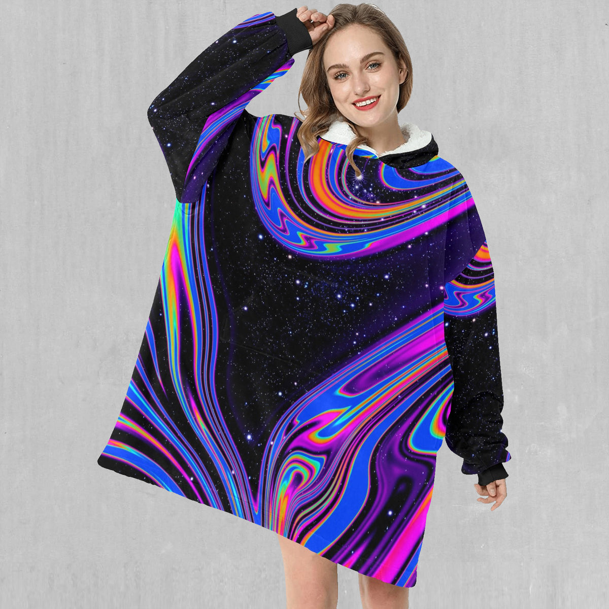 Chromatic Cosmos Blanket Hoodie