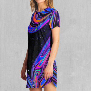 Chromatic Cosmos T-Shirt Dress