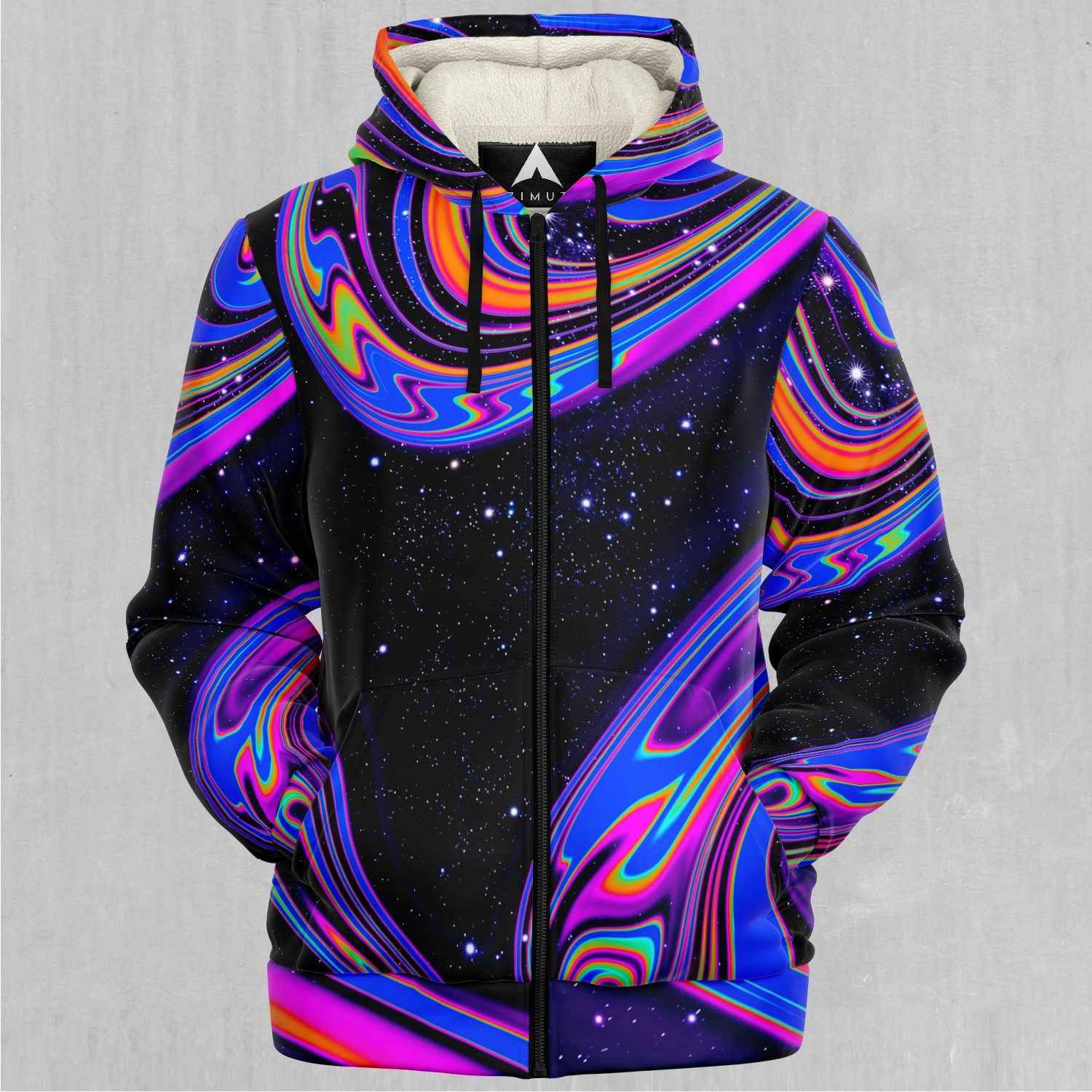 Chromatic Cosmos Sherpa Hoodie
