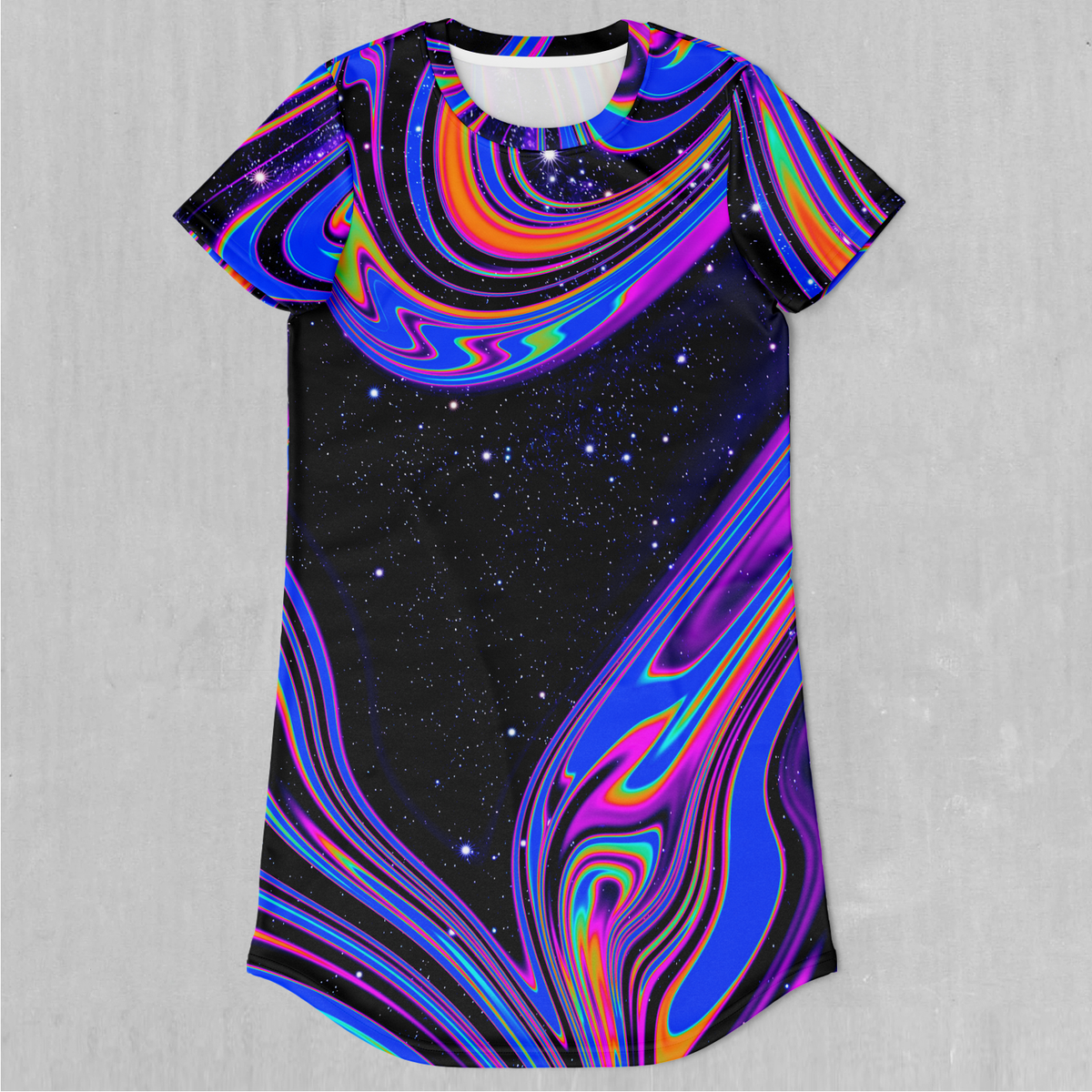 Chromatic Cosmos T-Shirt Dress