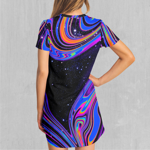 Chromatic Cosmos T-Shirt Dress