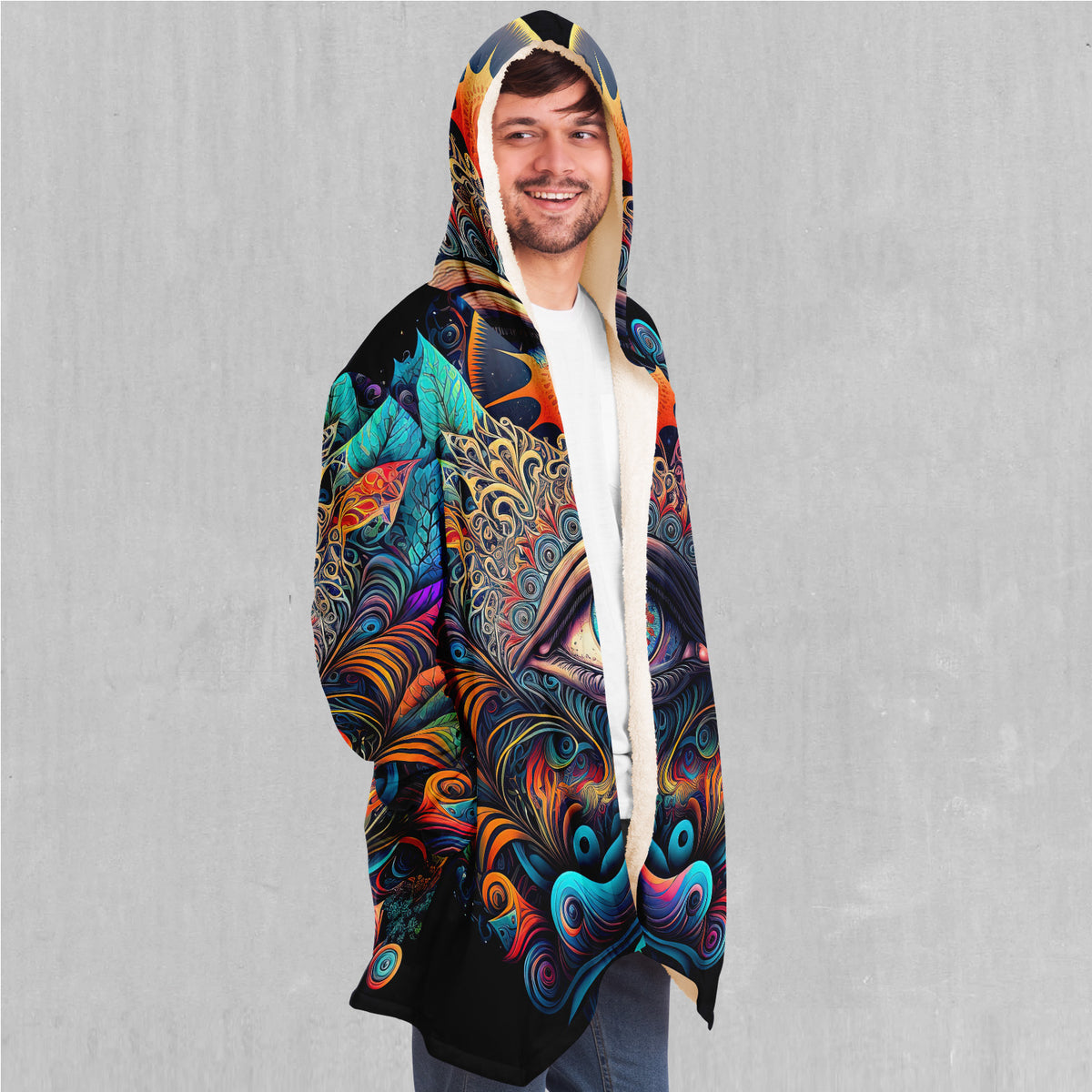 Cosmic Eye Cloak (White Fur)