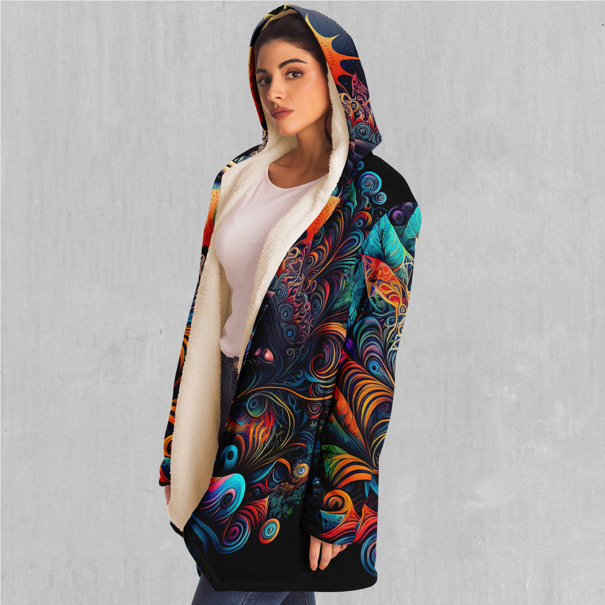 Cosmic Eye Cloak (White Fur)