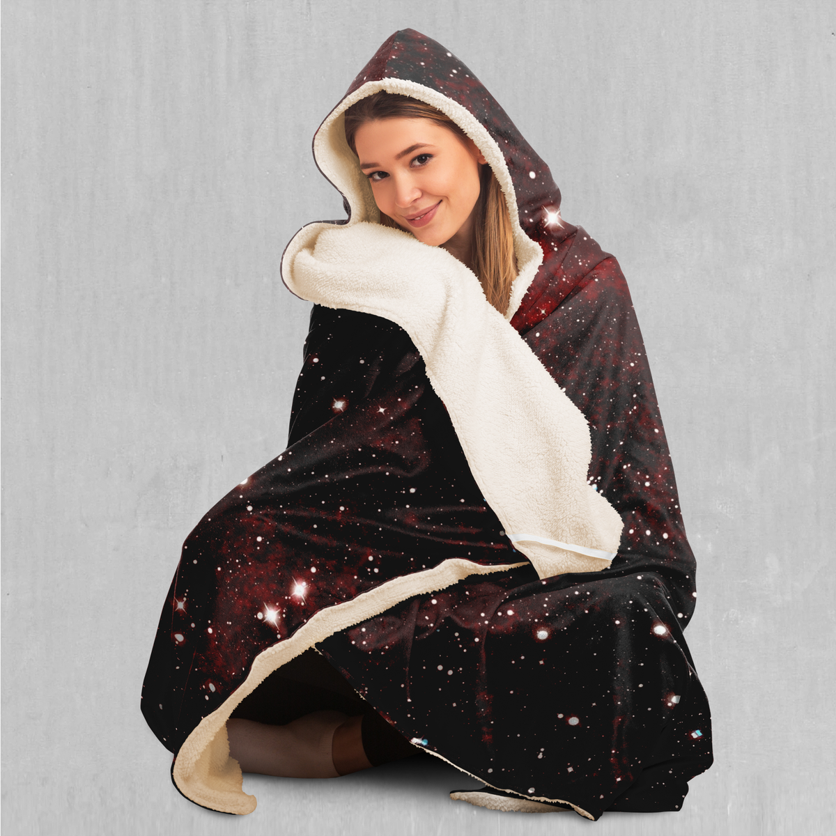 Crimson Space Hooded Blanket - Azimuth Clothing