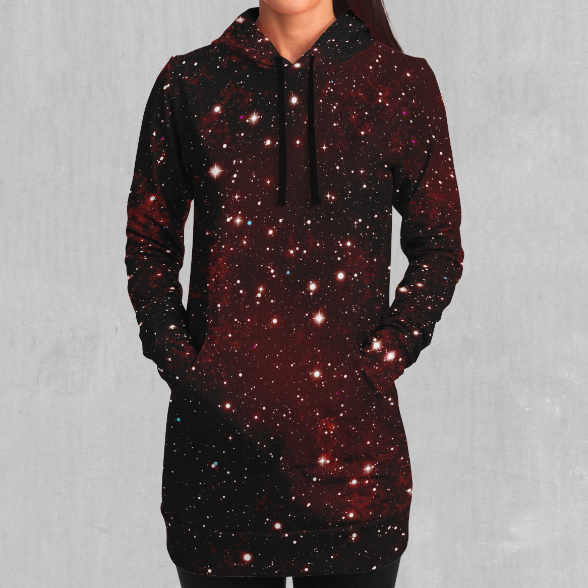 Crimson Space Hoodie Dress