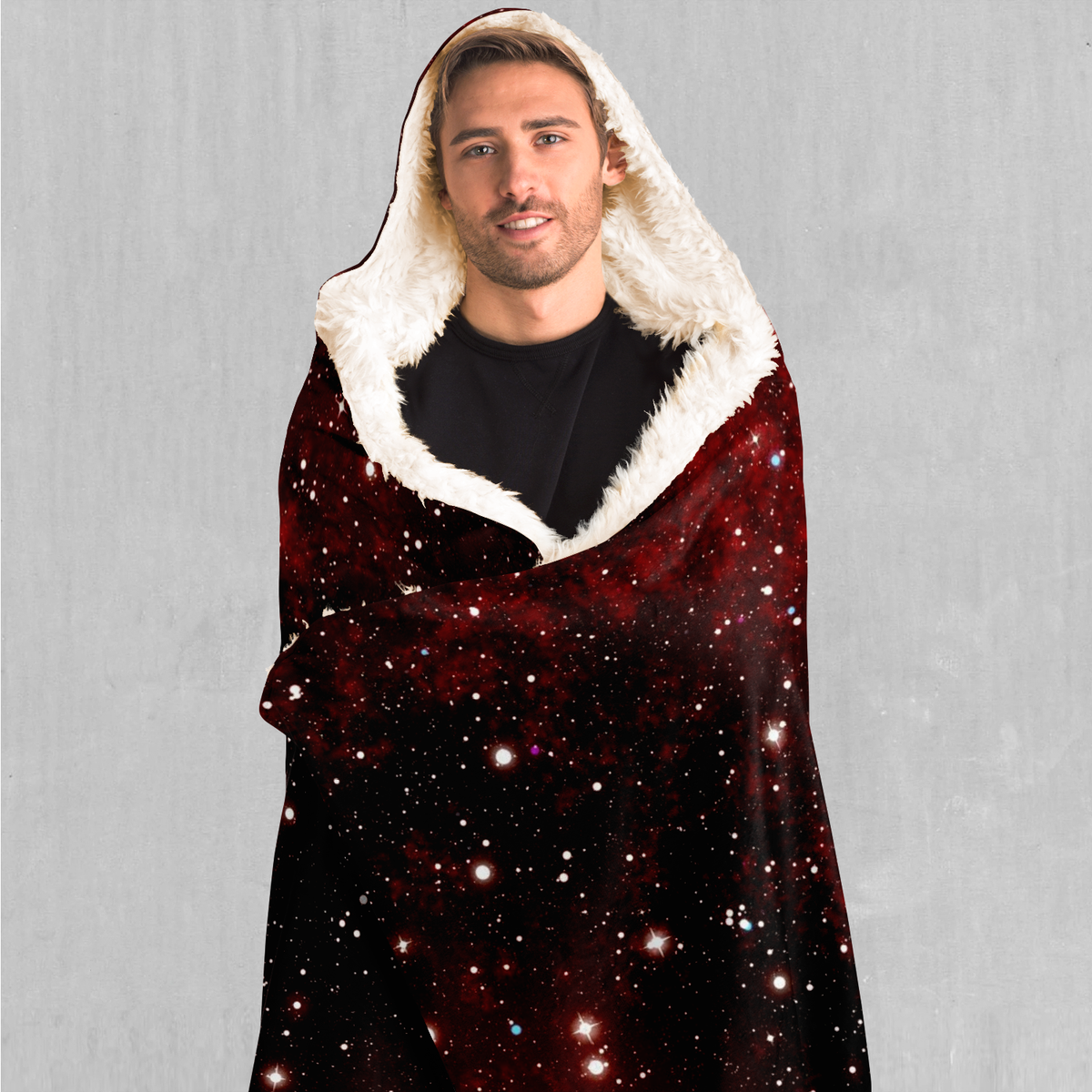 Crimson Space Hooded Blanket - Azimuth Clothing