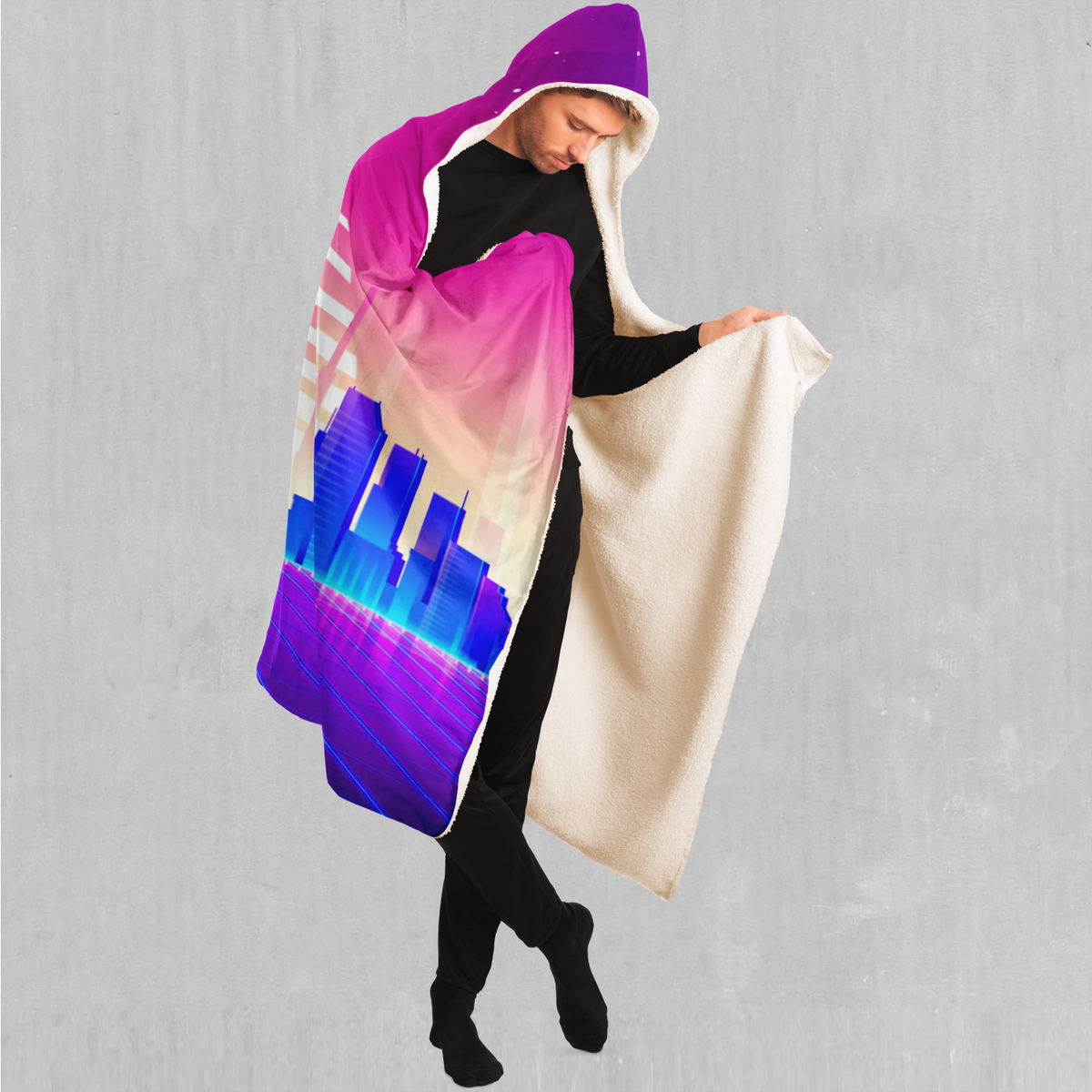 Cyber City Hooded Blanket