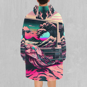 Digital Tsunami Blanket Hoodie