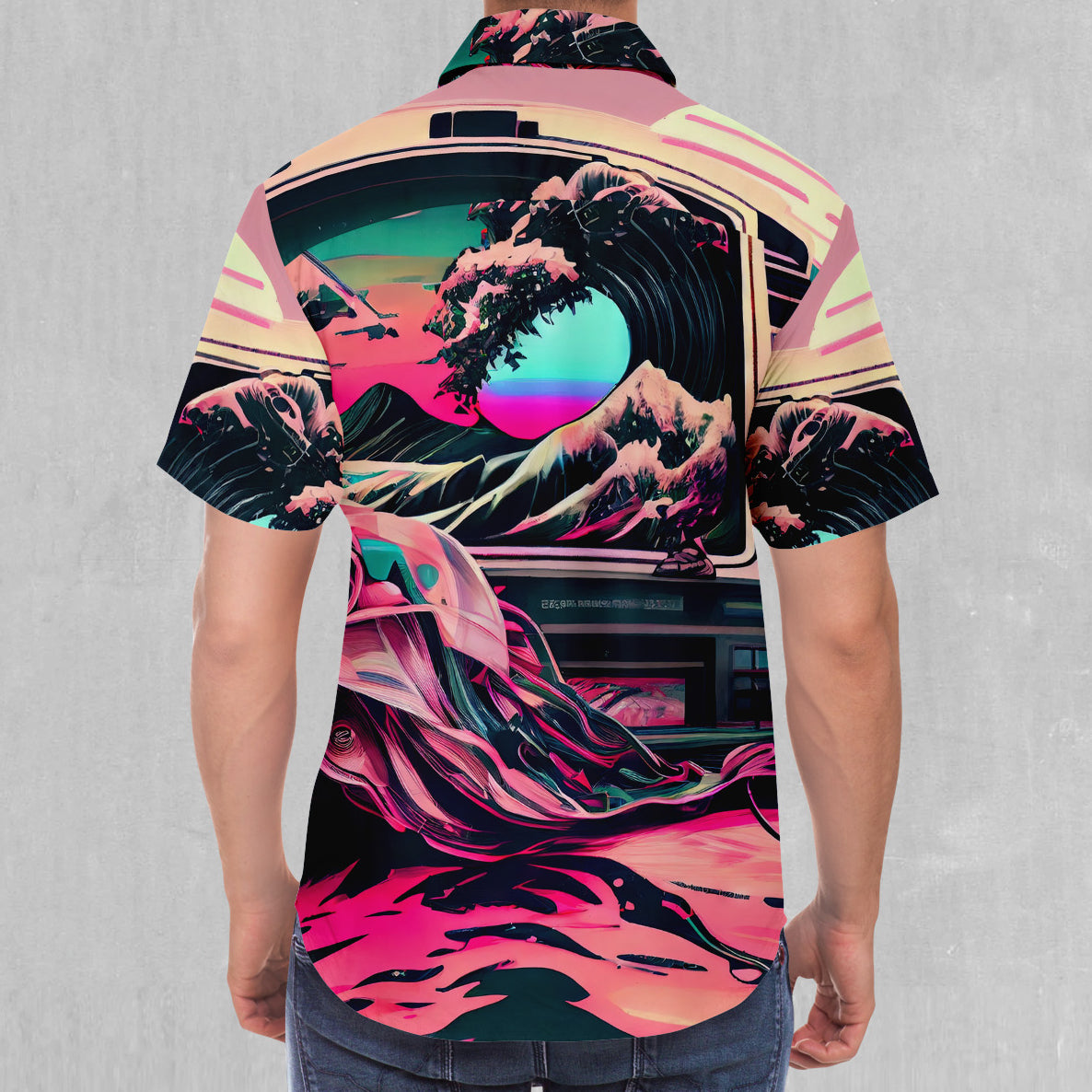 Digital Tsunami Button Down Shirt