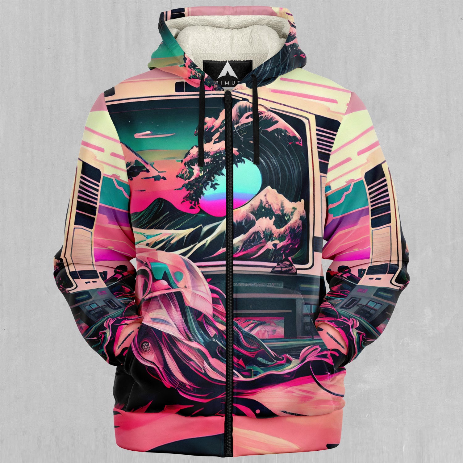 Digital Tsunami Sherpa Hoodie