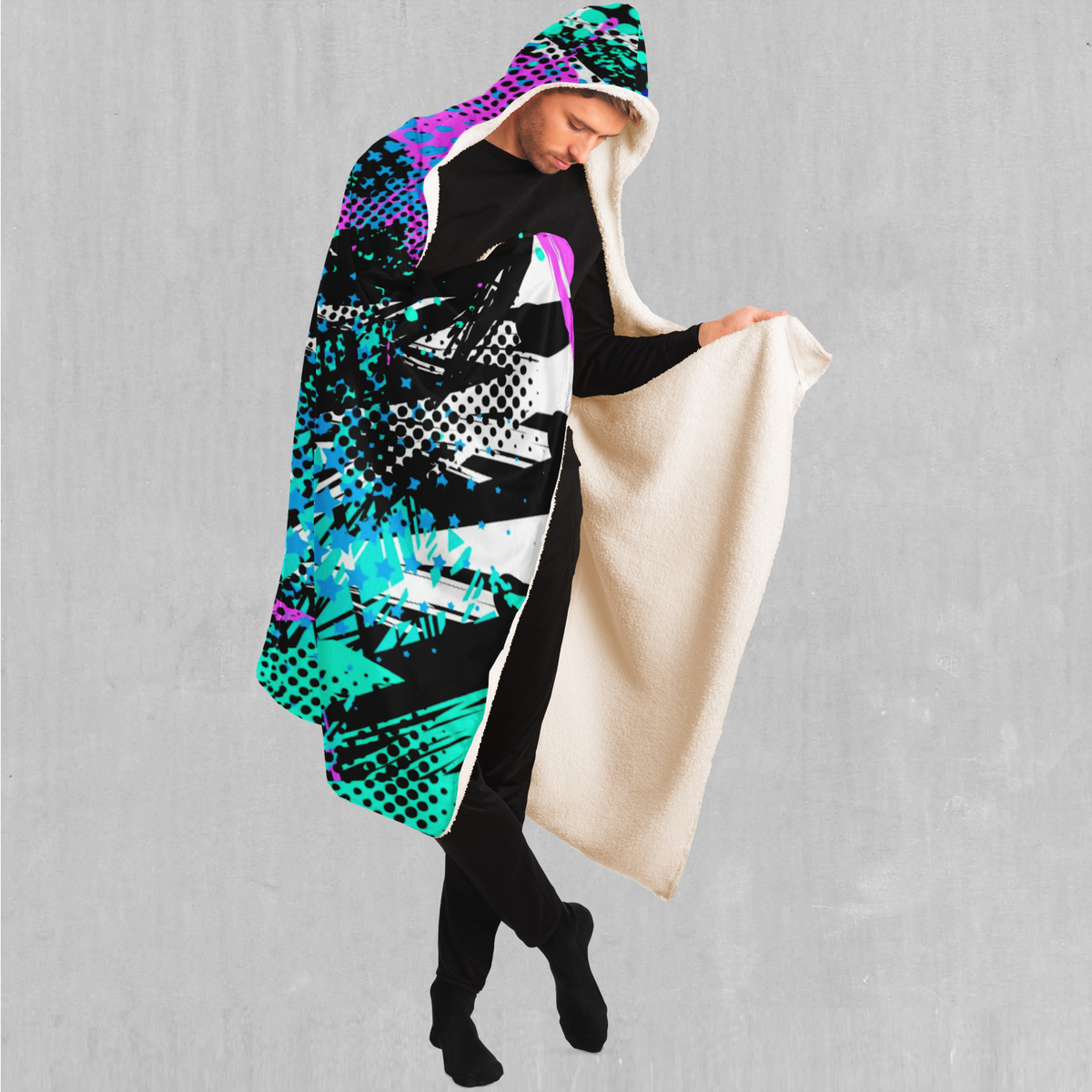 Electric Avenue Hooded Blanket