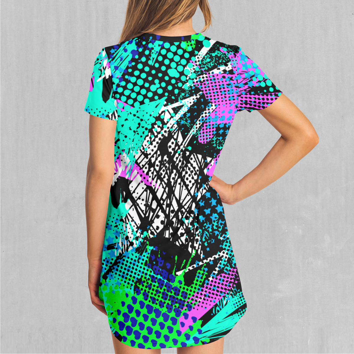 Electric Avenue T-Shirt Dress