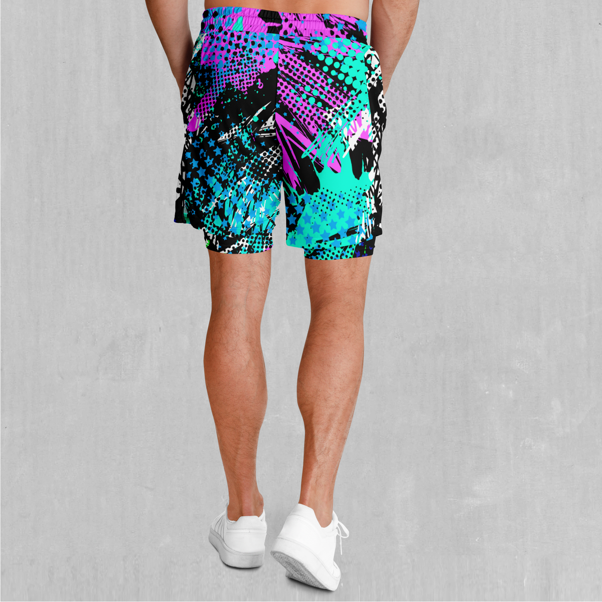 Electric Avenue Men's 2 in 1 Shorts