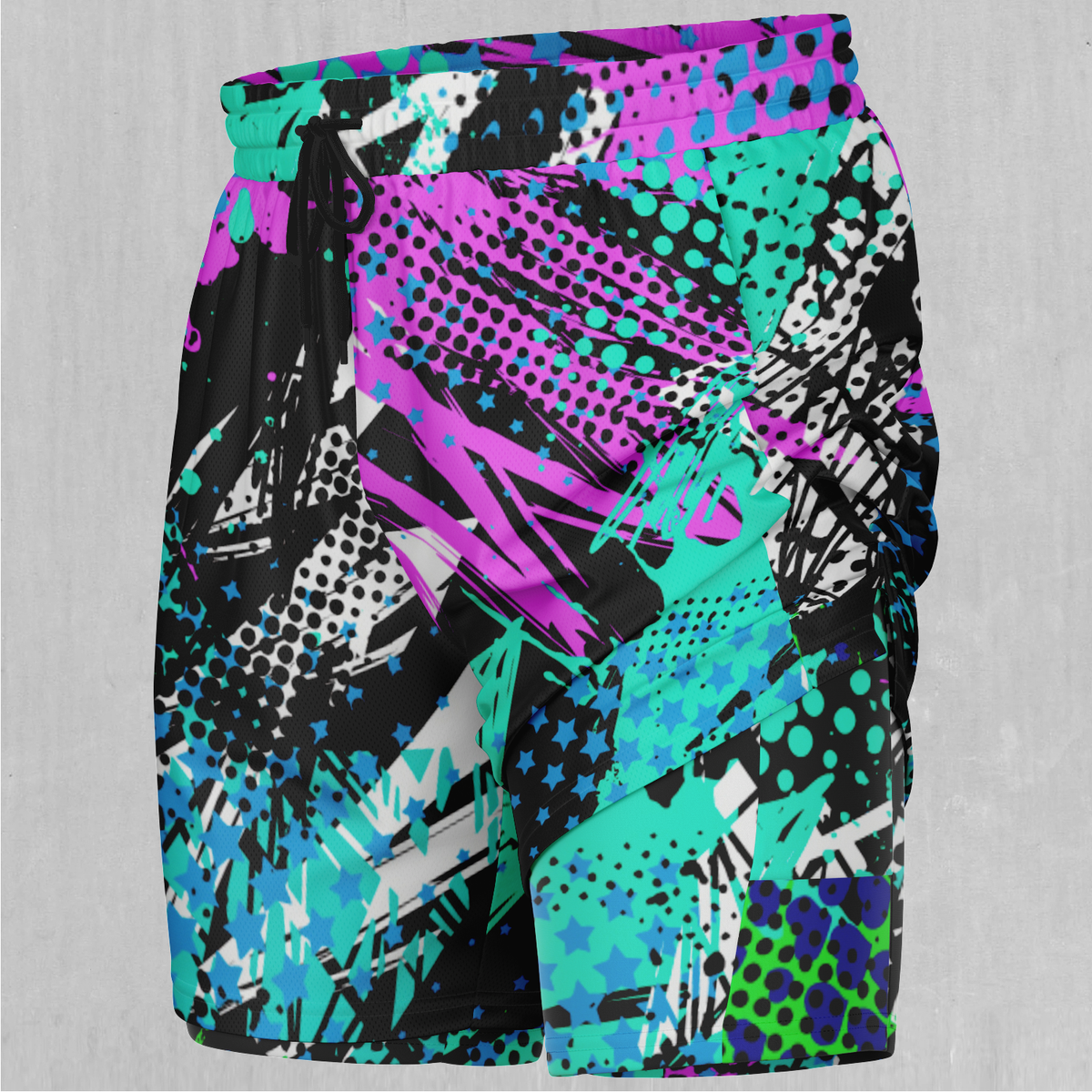 Electric Avenue Men's 2 in 1 Shorts