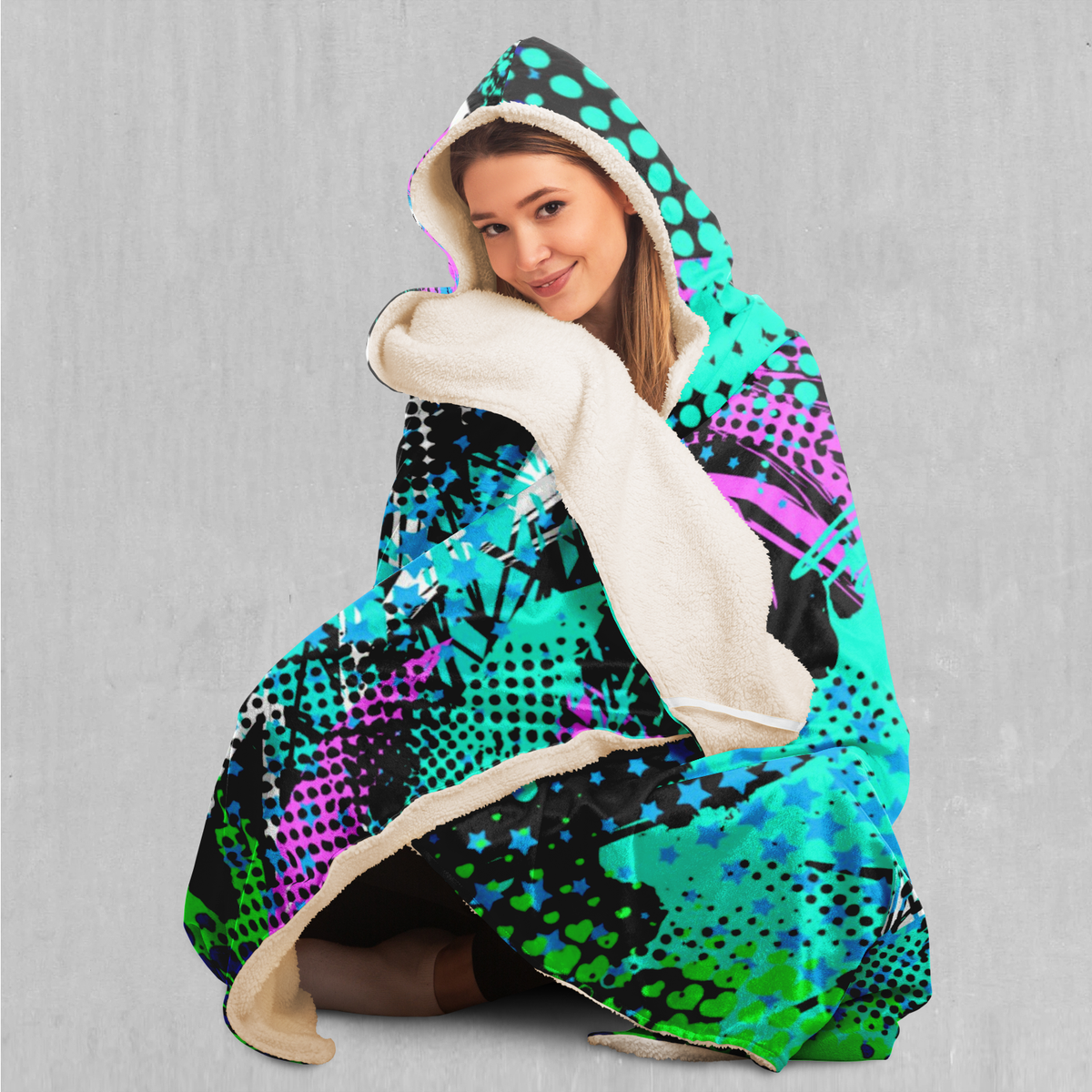 Electric Avenue Hooded Blanket