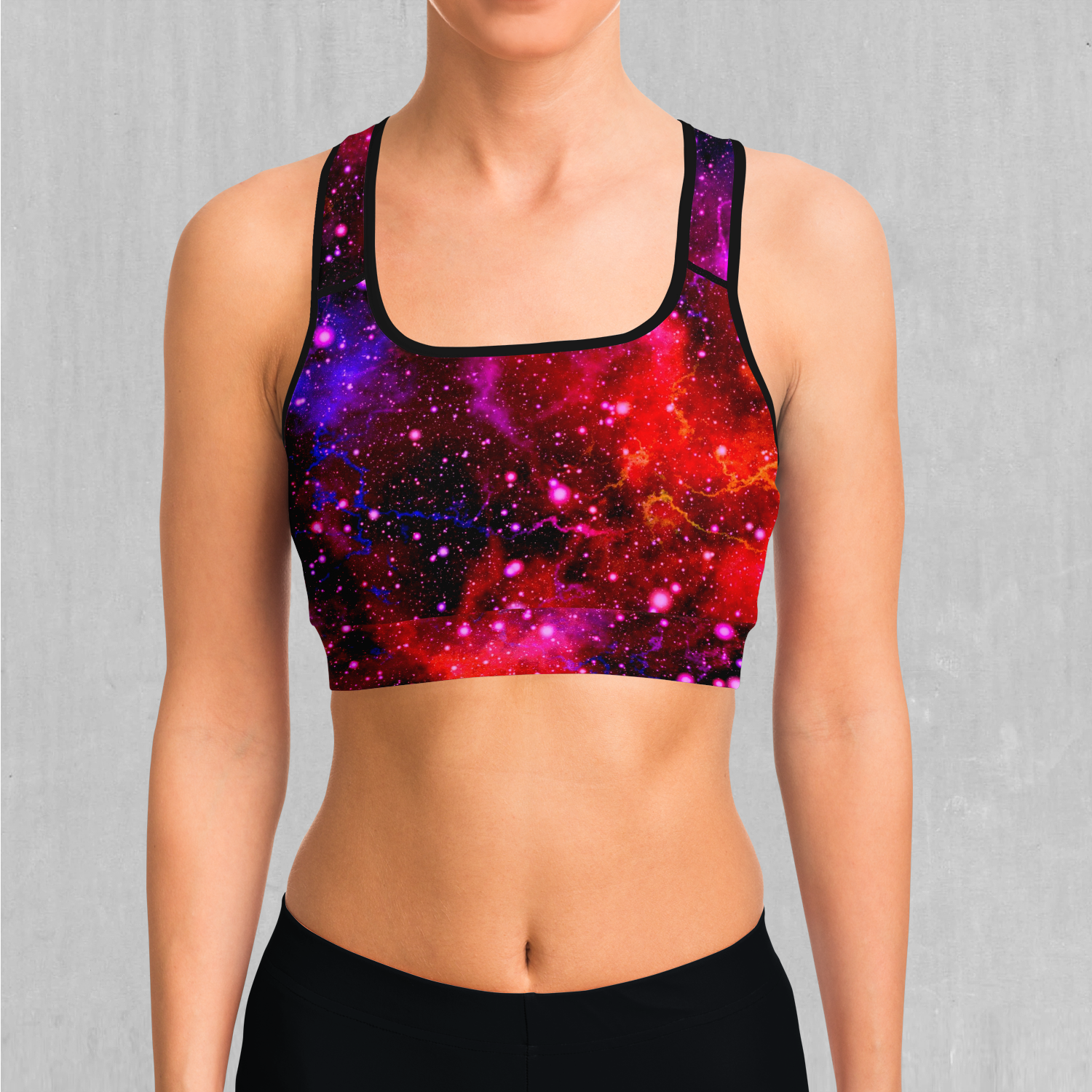 Starburst Galaxy Sports Bra - Women's Activewear All Over Print Design