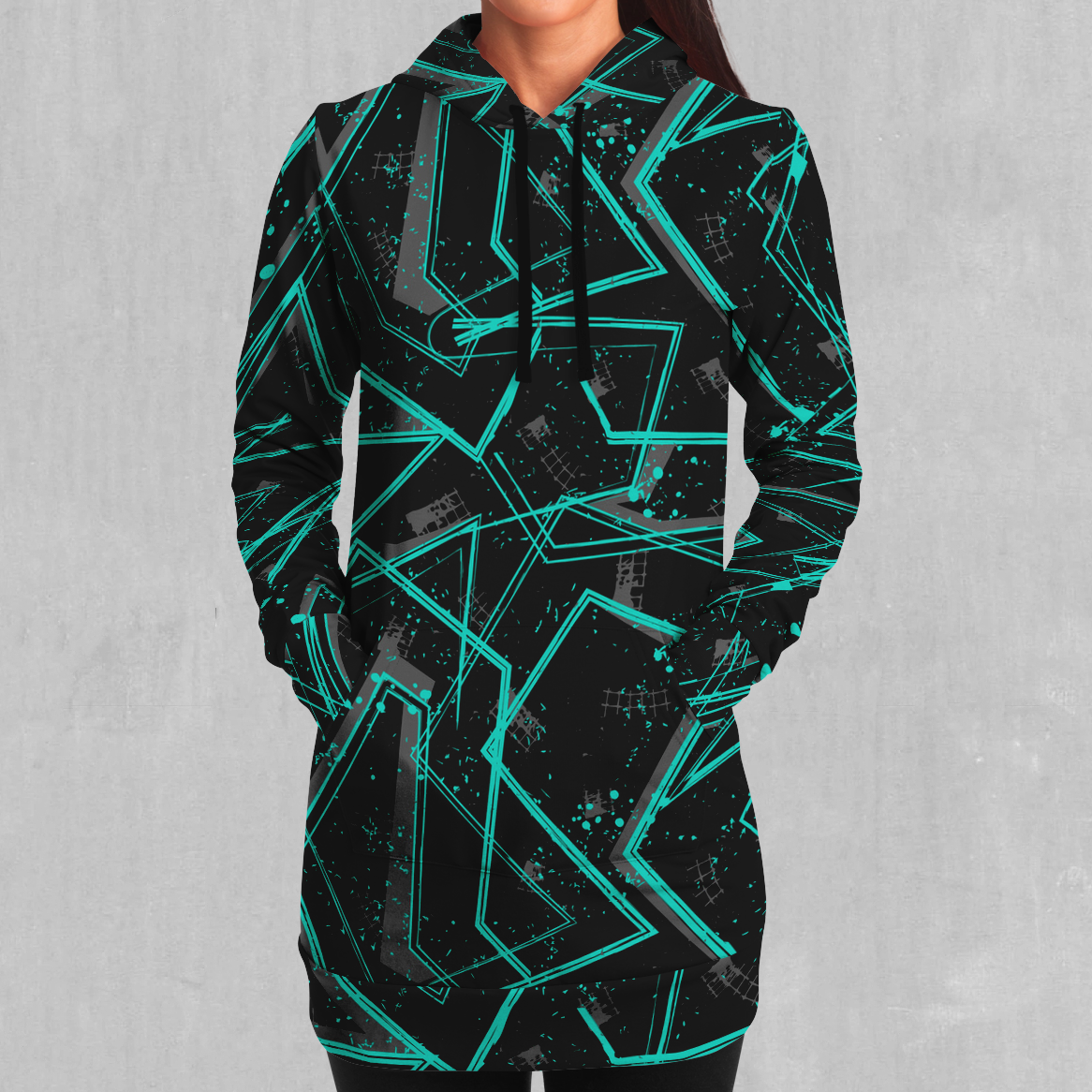 Electrostatic Hoodie Dress