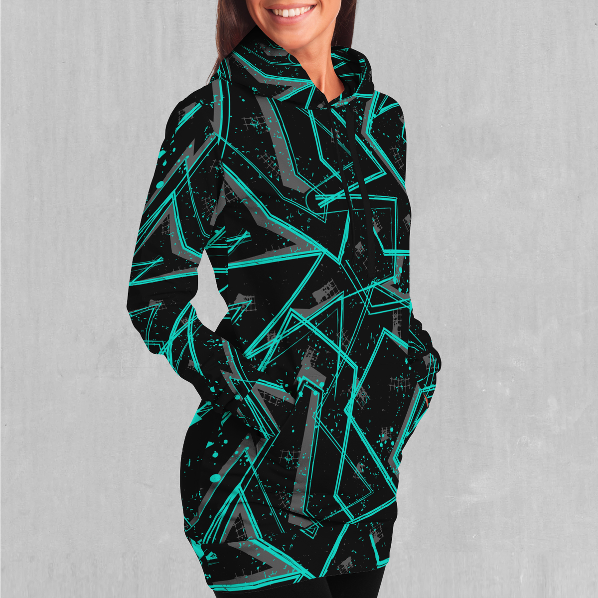 Electrostatic Hoodie Dress