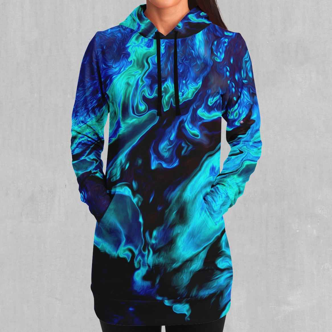 Enigma Sea Hoodie Dress