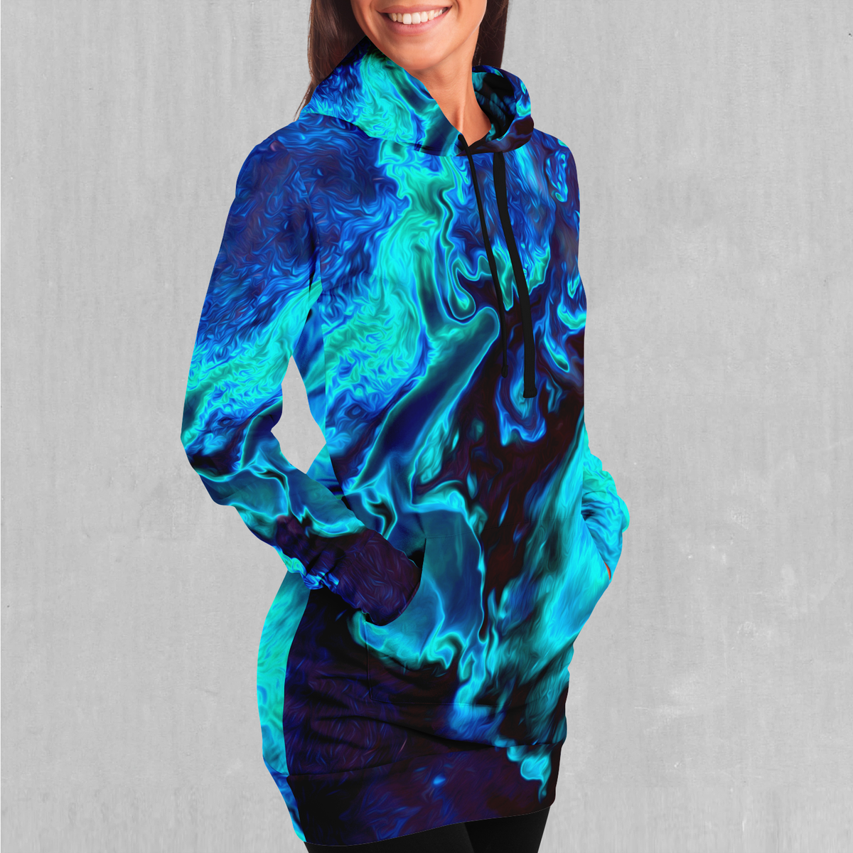Enigma Sea Hoodie Dress