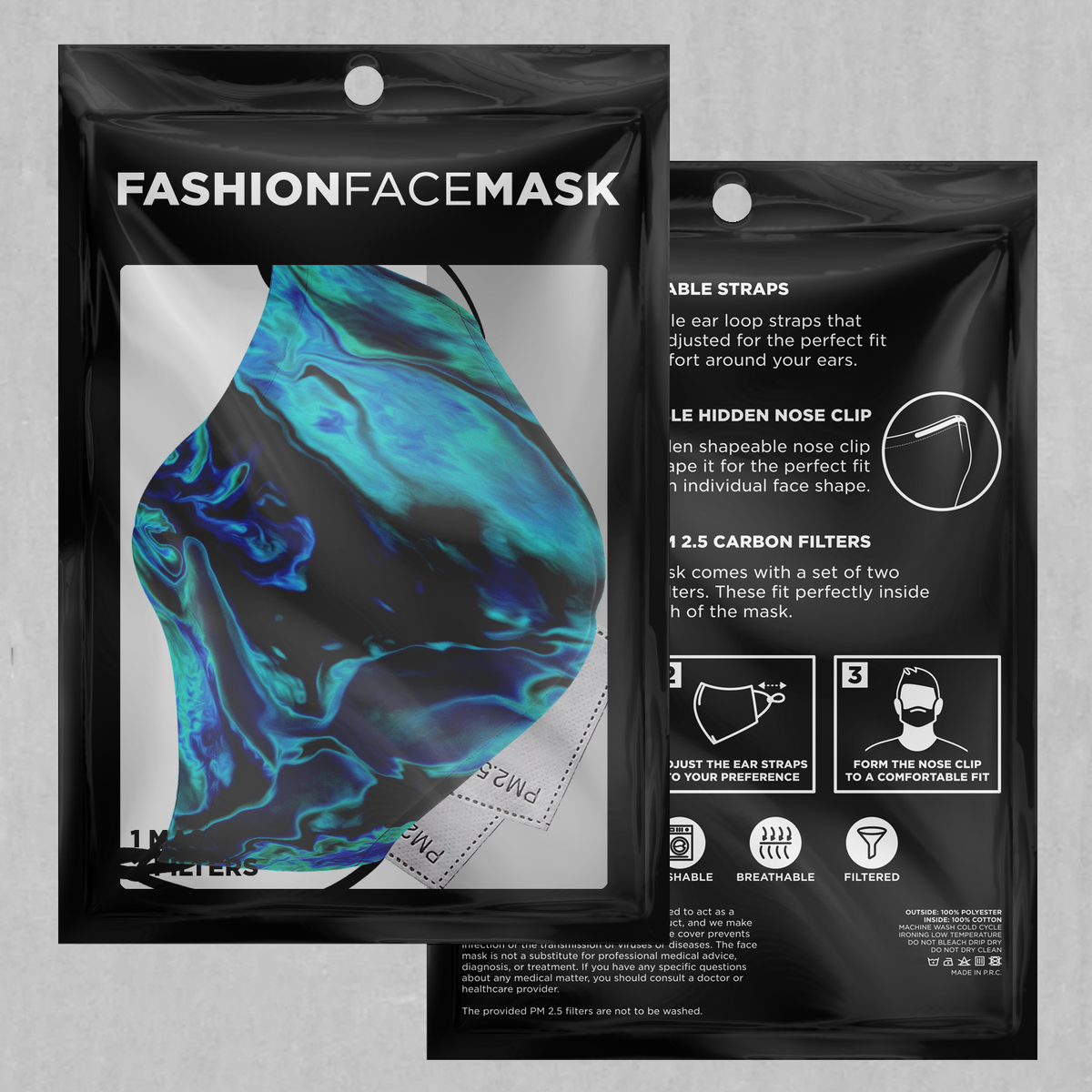 Enigma Sea Face Mask - Azimuth Clothing