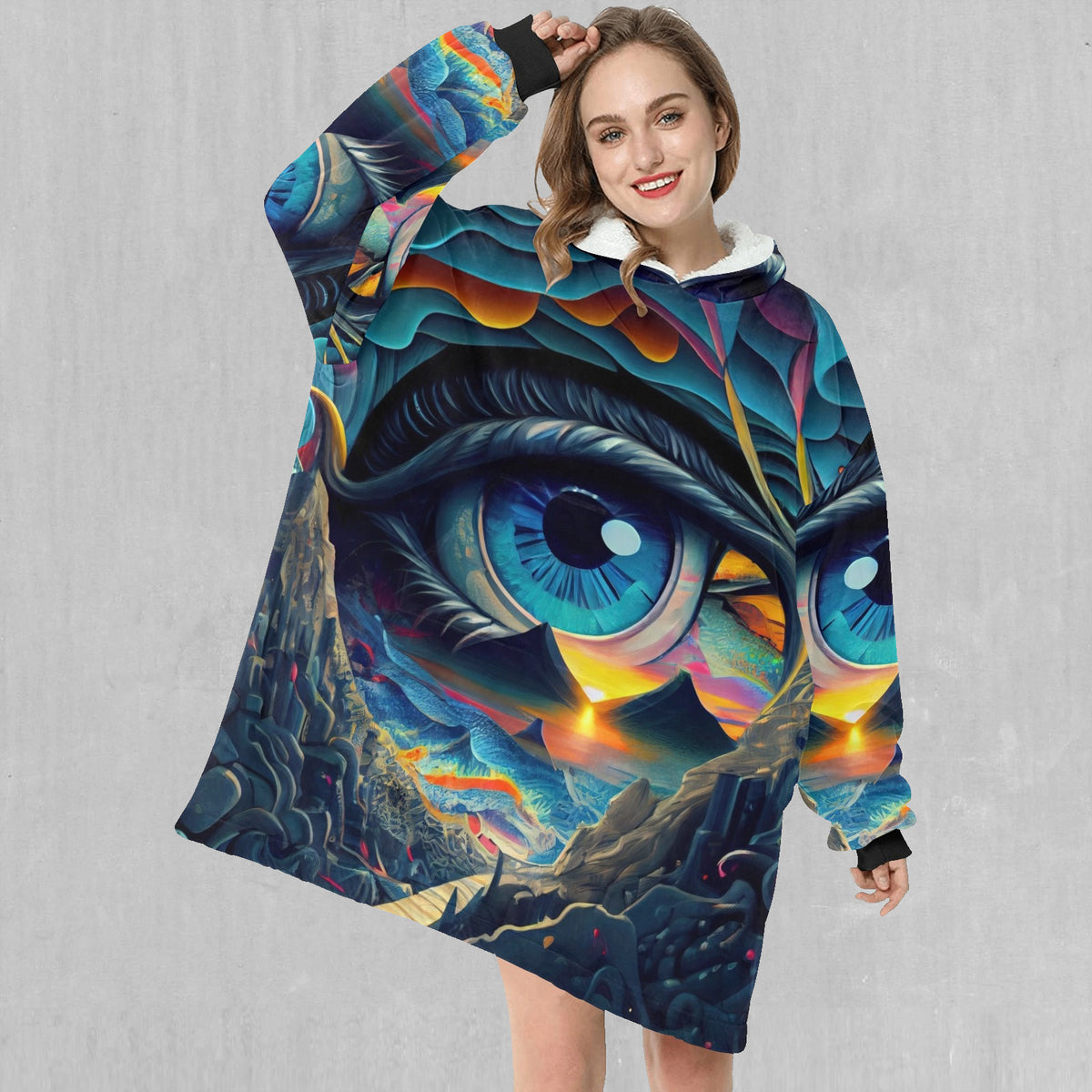 Eye of Illusion Blanket Hoodie