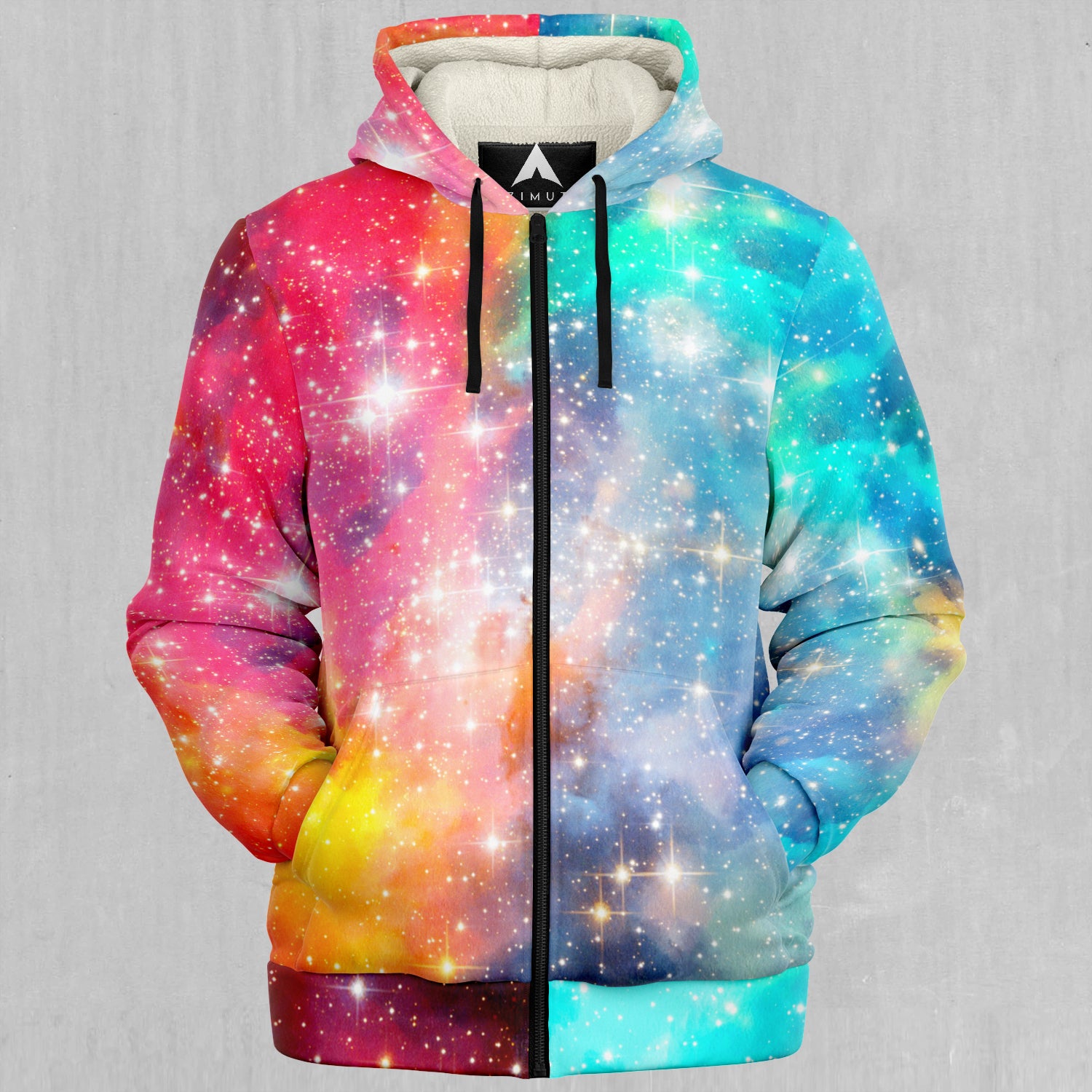 Fire and Ice Galaxy Sherpa Hoodie