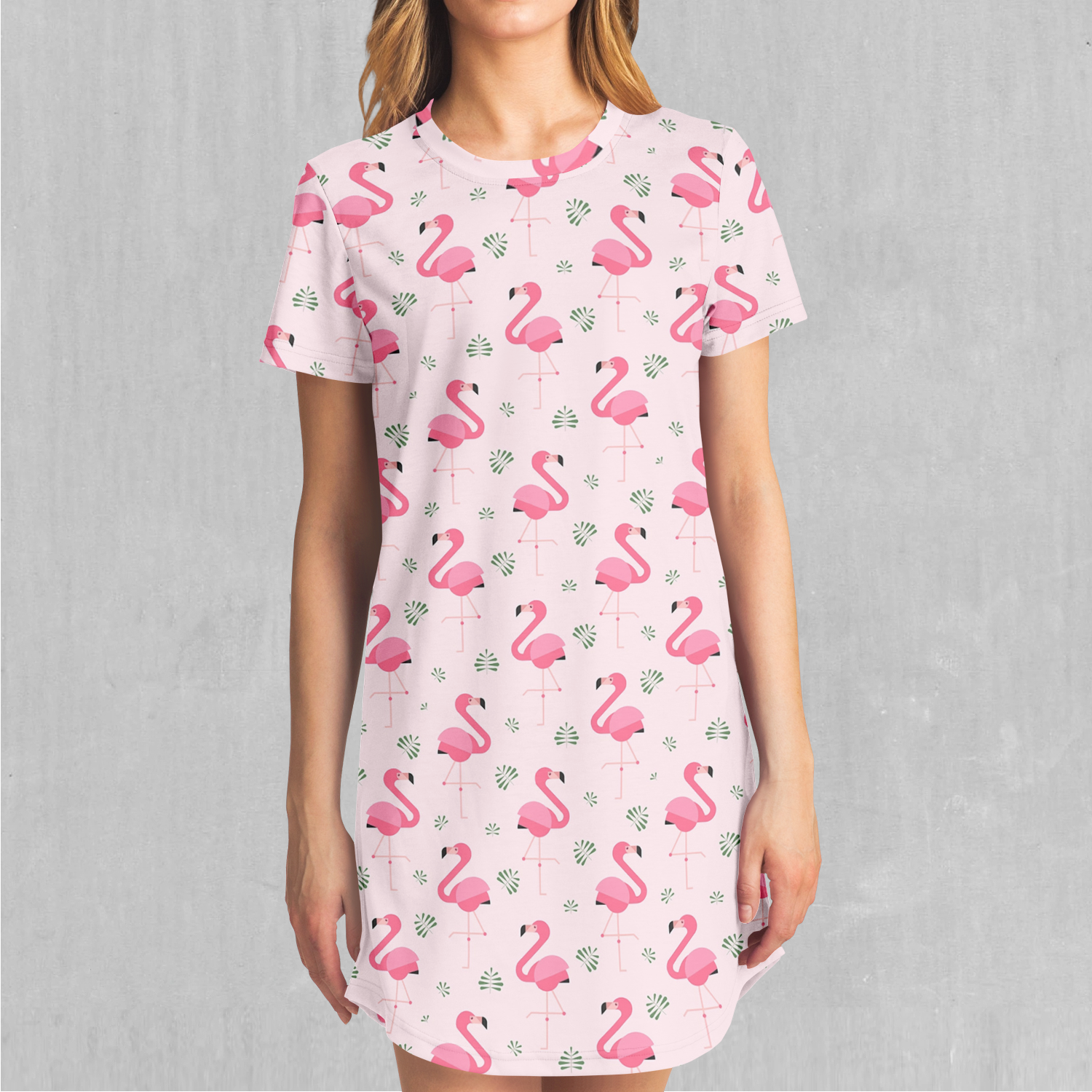 flamingo shirt dress VENUS Tie-Front T-Shirt Dress | Flamingo Summer