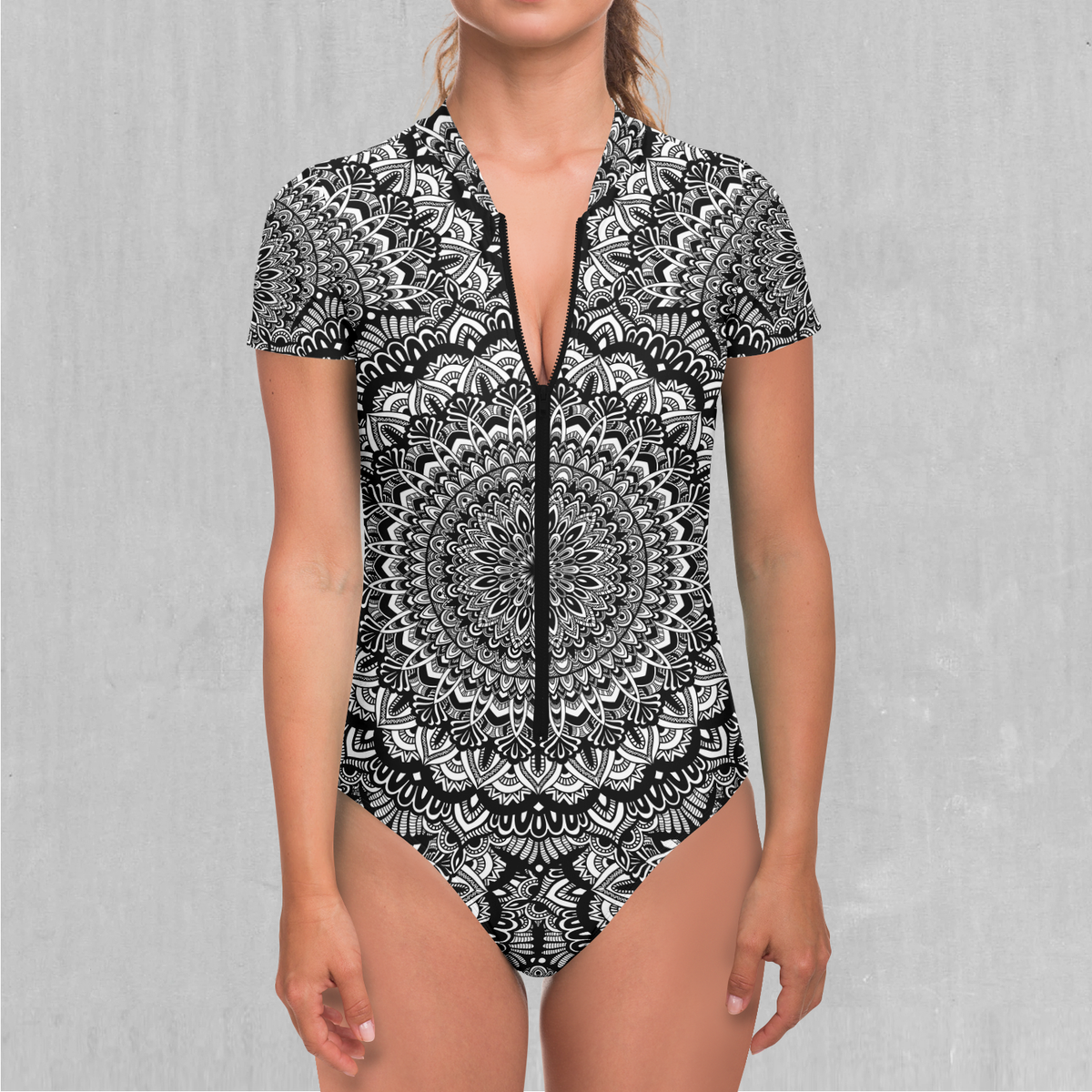 Floral Mandala Short Sleeve Bodysuit