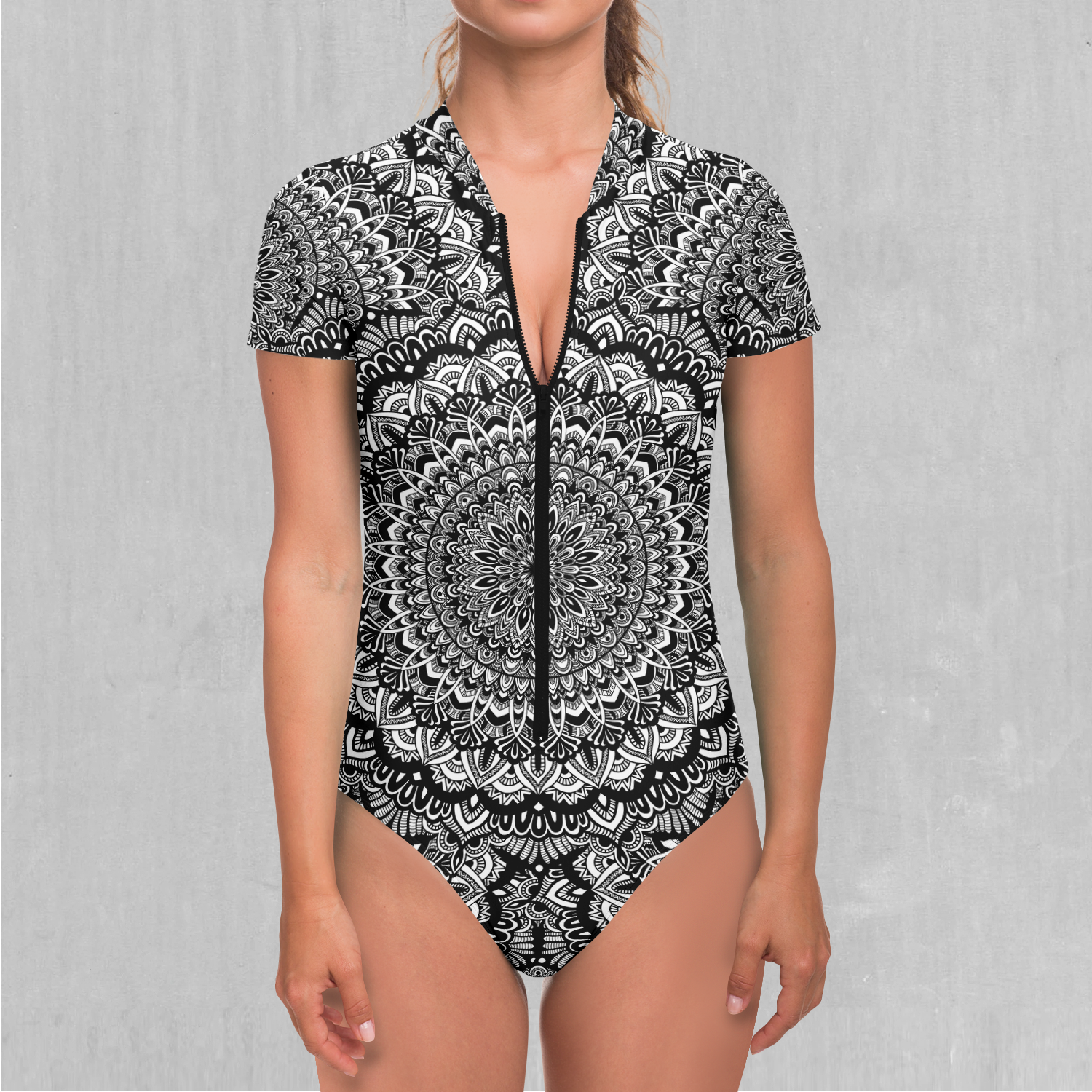 Floral Mandala Short Sleeve Bodysuit