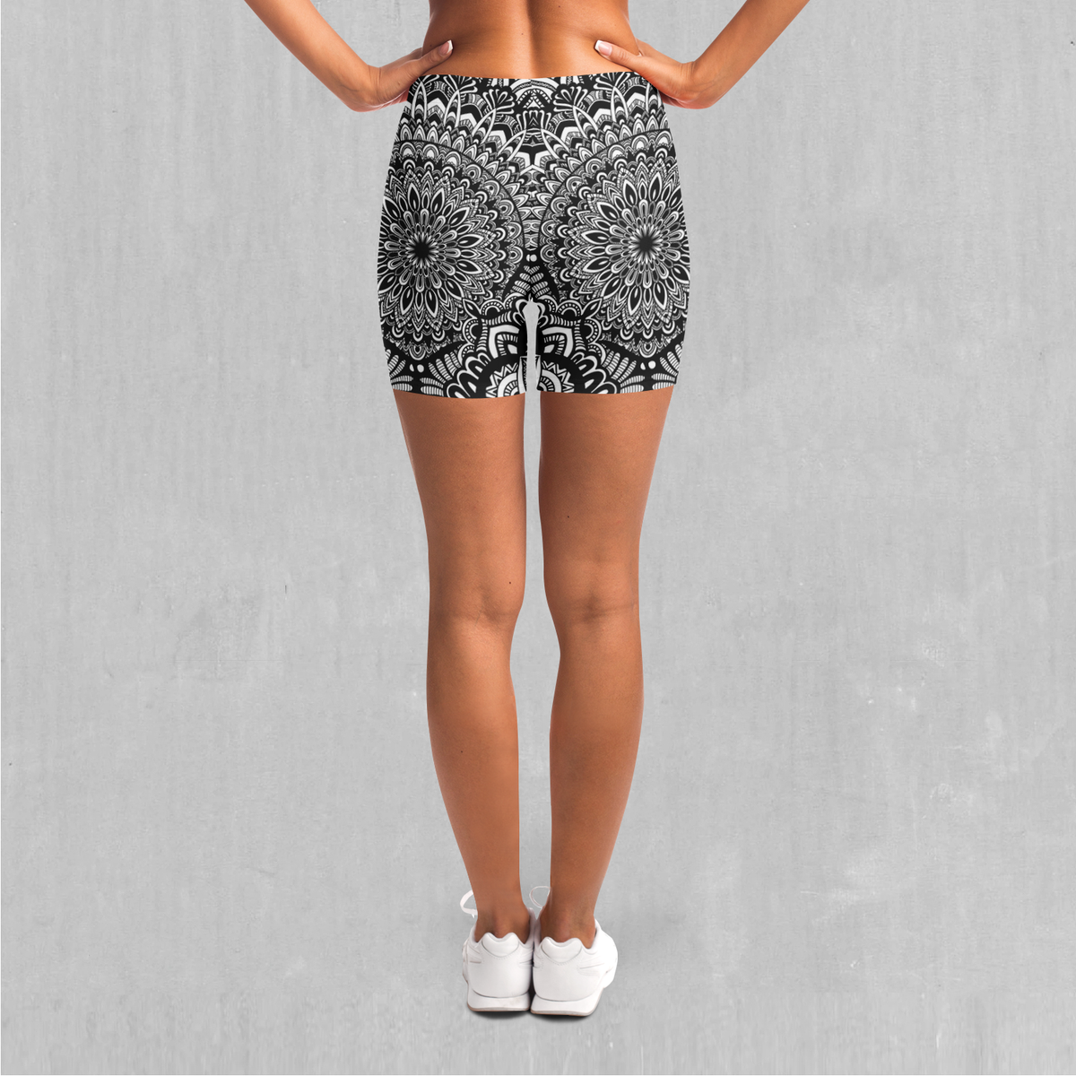 Floral Mandala Yoga Shorts