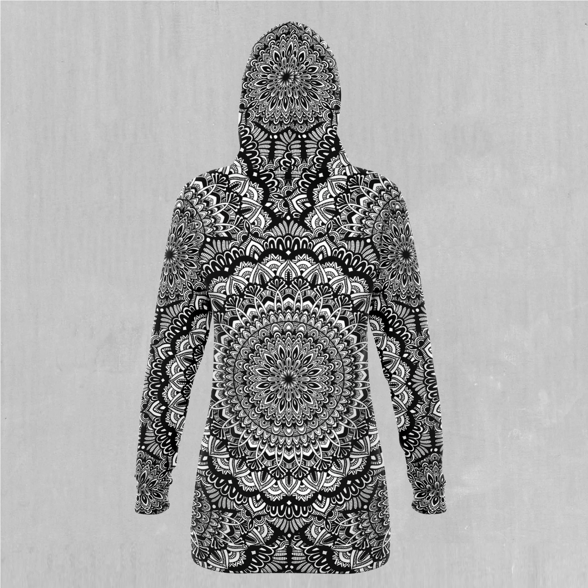 Floral Mandala Hoodie Dress