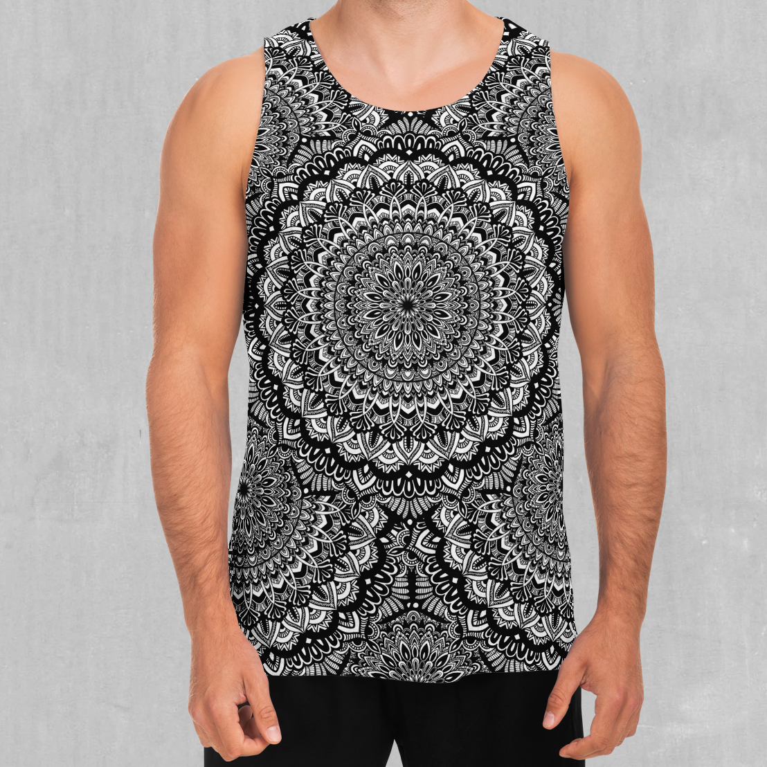 Floral Mandala Men's Tank Top - Azimuth Clothing