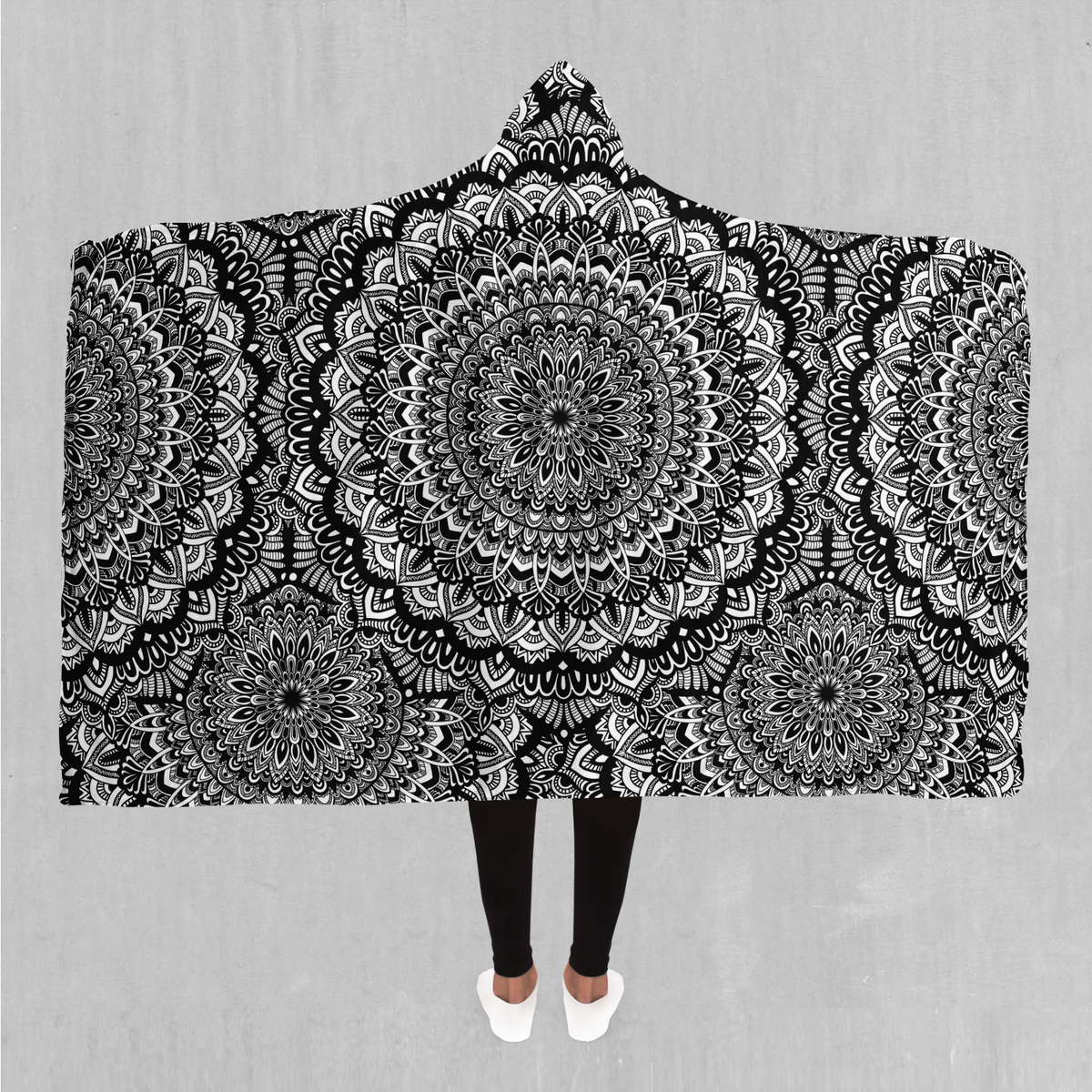 Floral Mandala Hooded Blanket - Azimuth Clothing