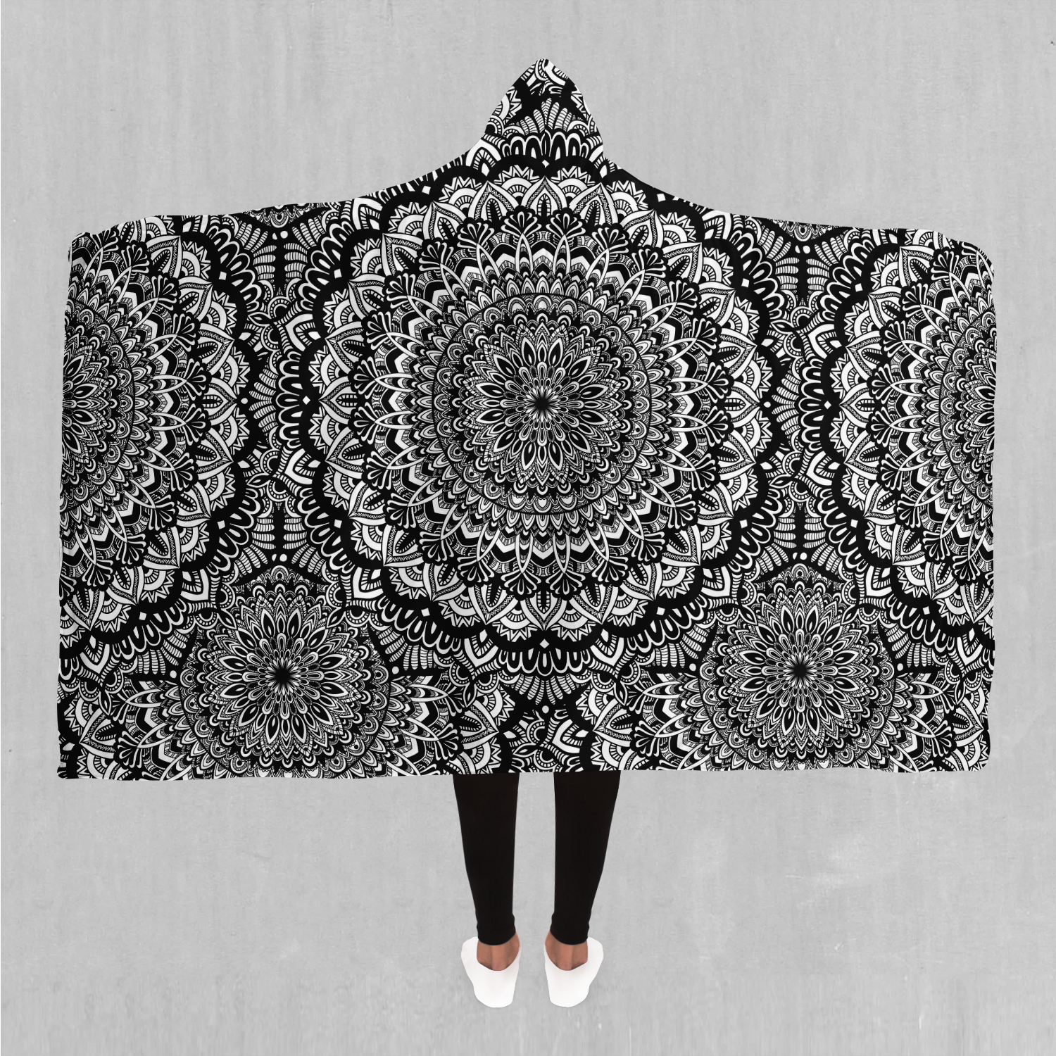 Floral Mandala Hooded Blanket - Azimuth Clothing