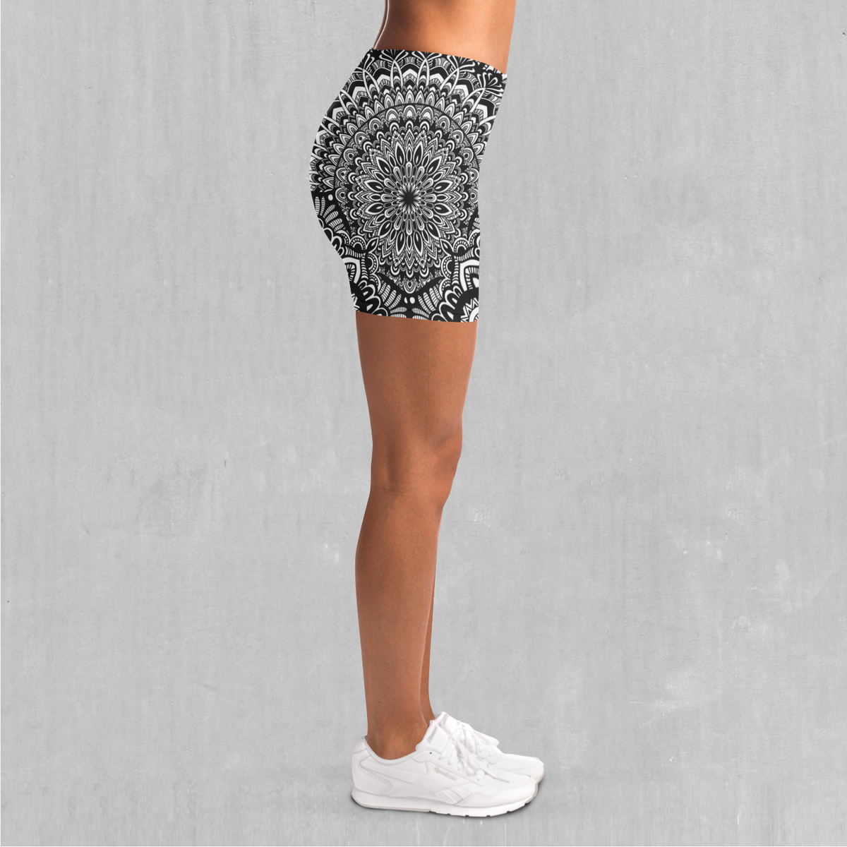 Floral Mandala Yoga Shorts