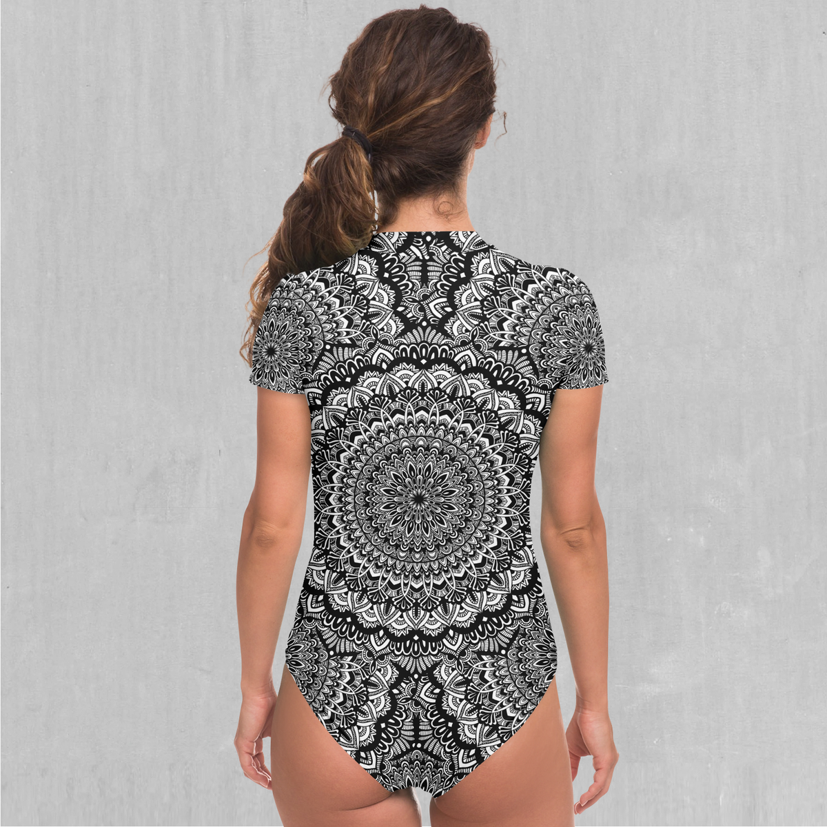 Floral Mandala Short Sleeve Bodysuit
